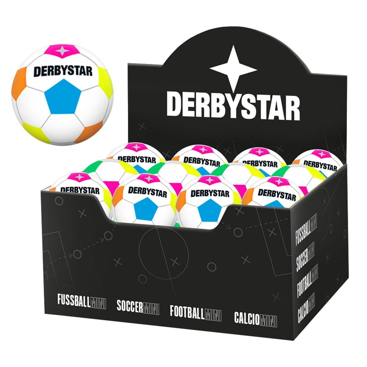 Fußball DERBYSTAR Fußball Mini Gummi 6cm 5g