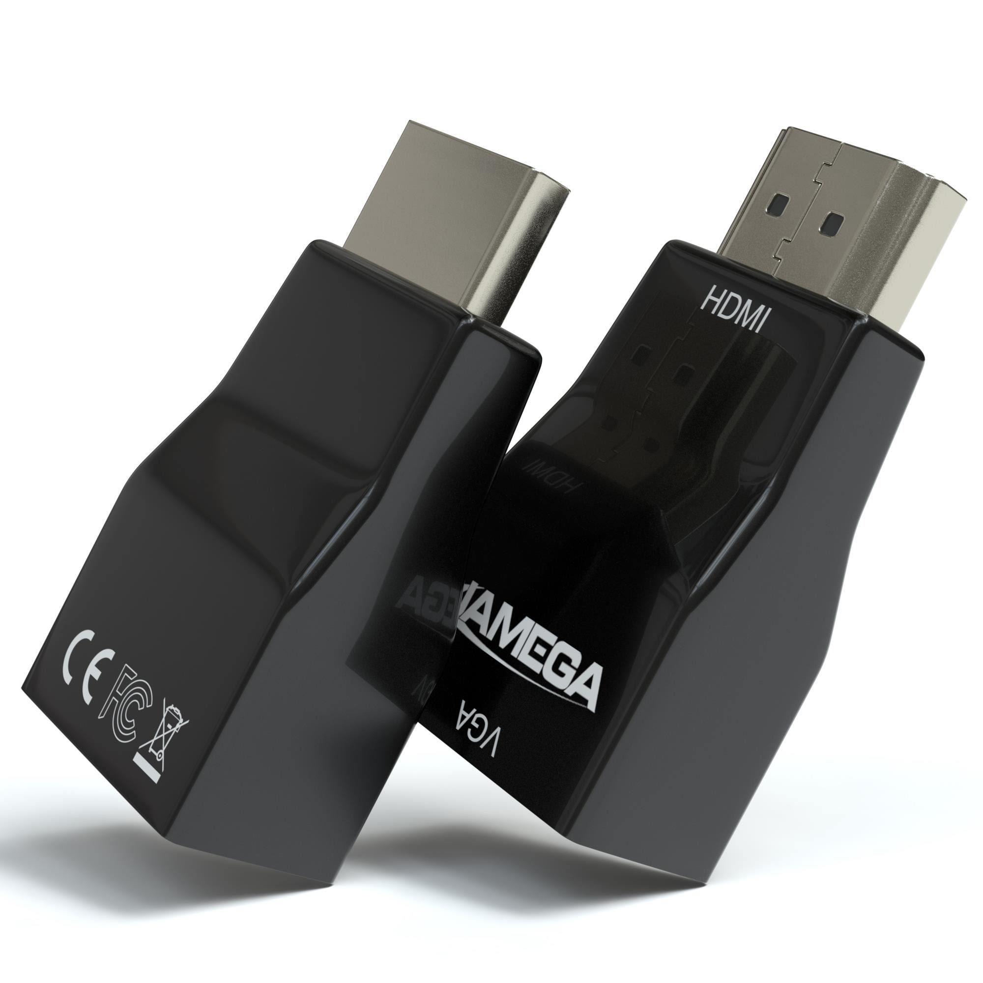JAMEGA HDMI auf VGA Adapter HDMI zu VGA 1080p Konverter HDTV für Beamer, PC, HDMI-Adapter