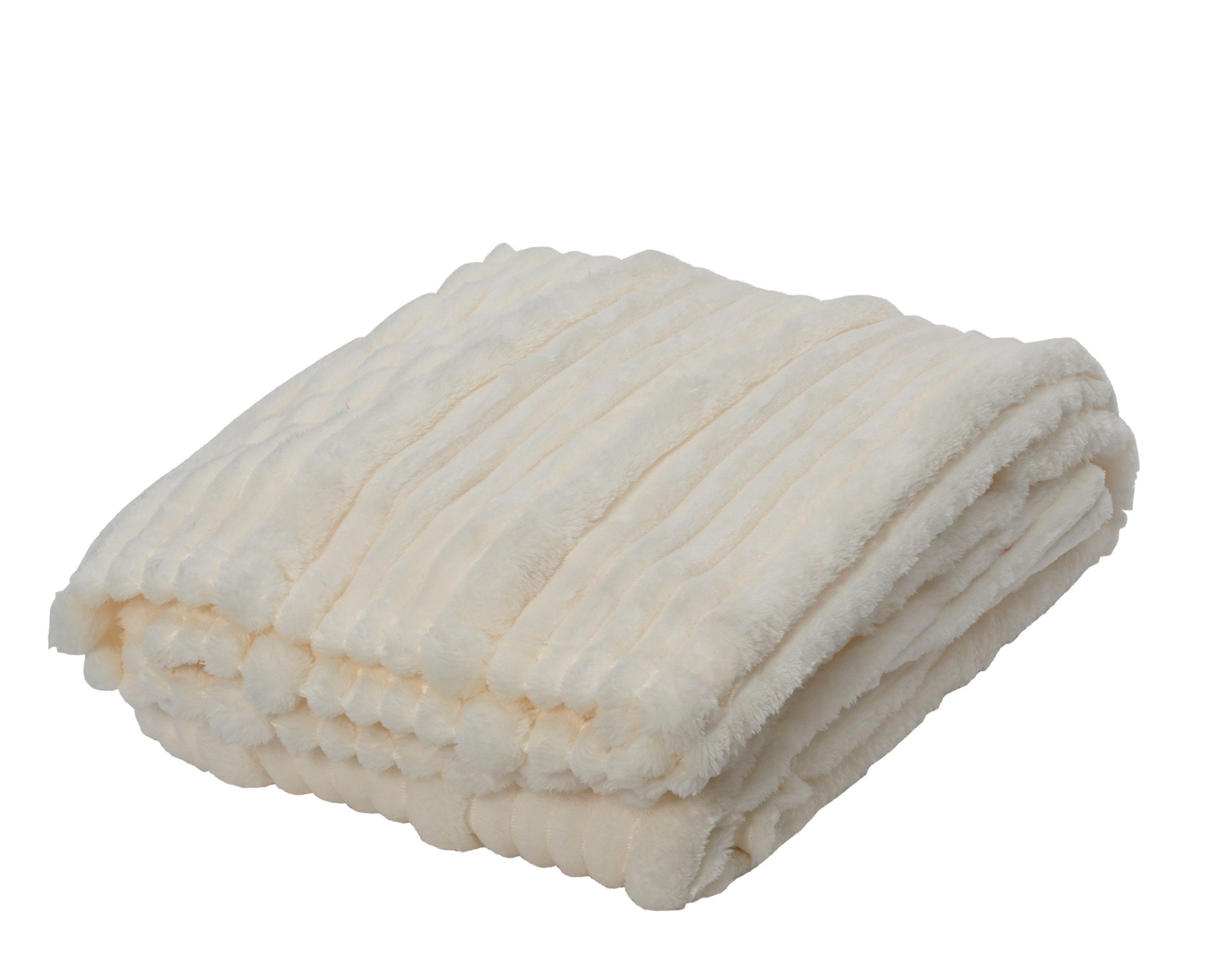 Wohndecke, Kaemingk, Kuscheldecke Fleecedecke 130x170cm Ivory Elfenbein