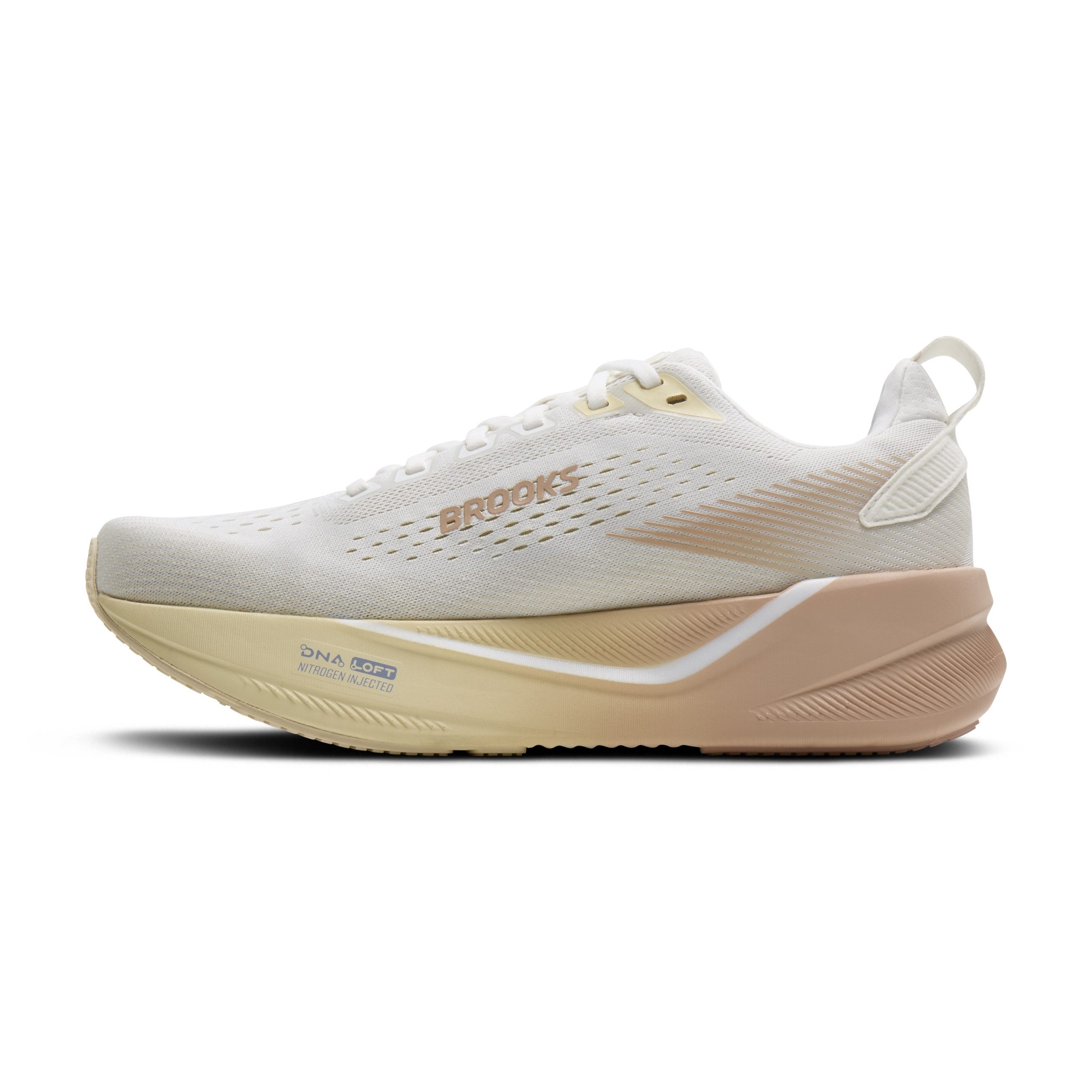 Brooks Ghost Max 4 Damen Laufschuh Breit (1D) White/Rose/Rutabaga Laufschuh