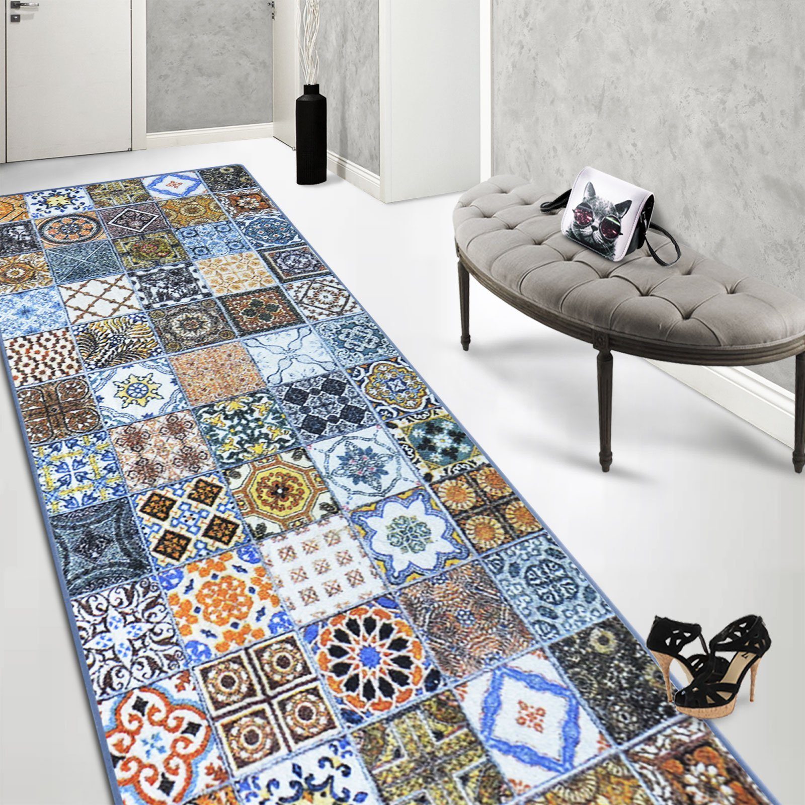 Floordirekt Läufer Bonita, Teppichläufer erhältlich in 15 Größen, Teppichboden, rechteckig, Höhe: 7 mm