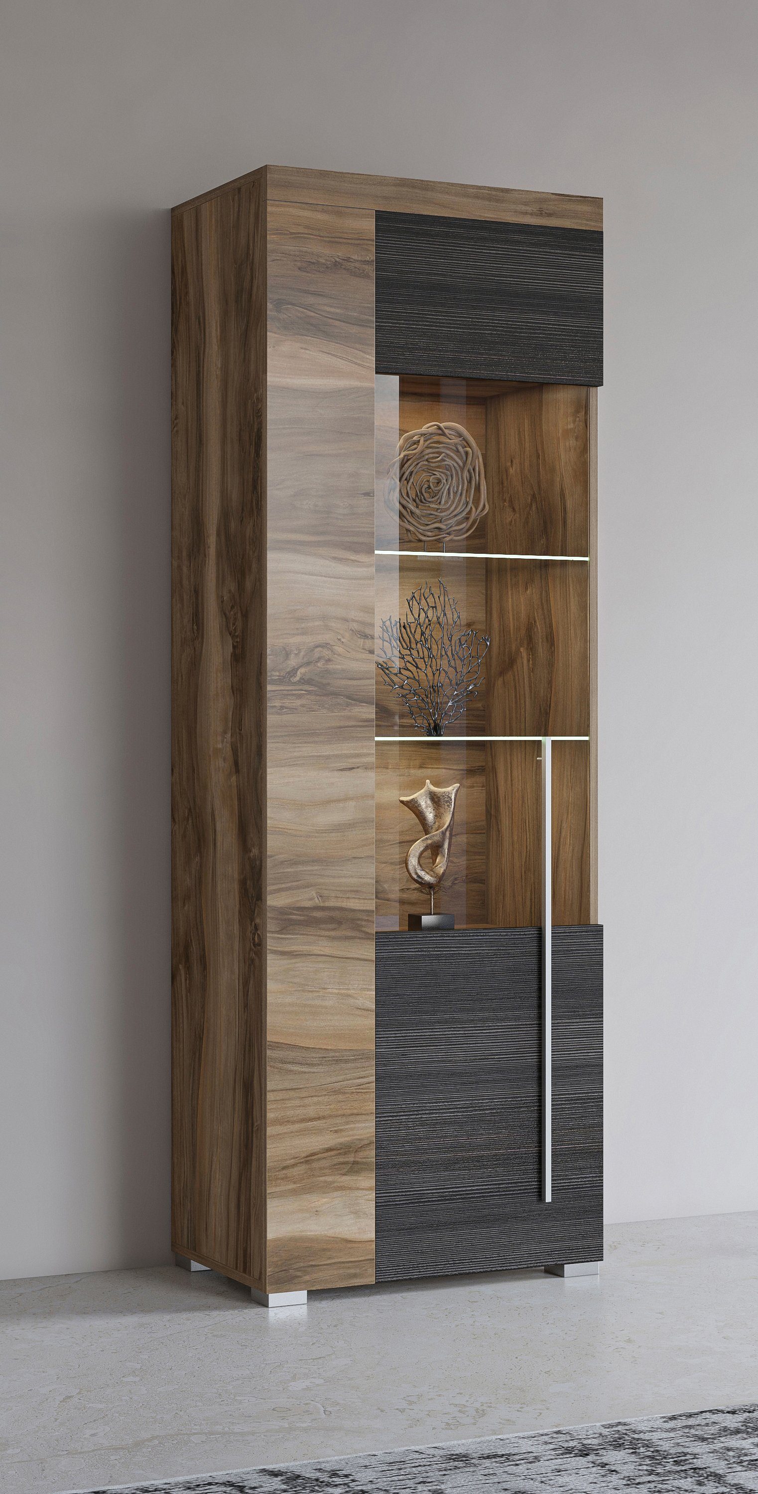 INOSIGN Vitrine Roger,Höhe 160cm stilvolle Glasvitrine günstig online kaufen