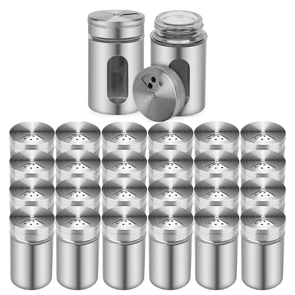 Clanmacy Gewürzständer Gewürzglas 12/24er Set, Glas mit Sichtfenster & 3 -g günstig online kaufen