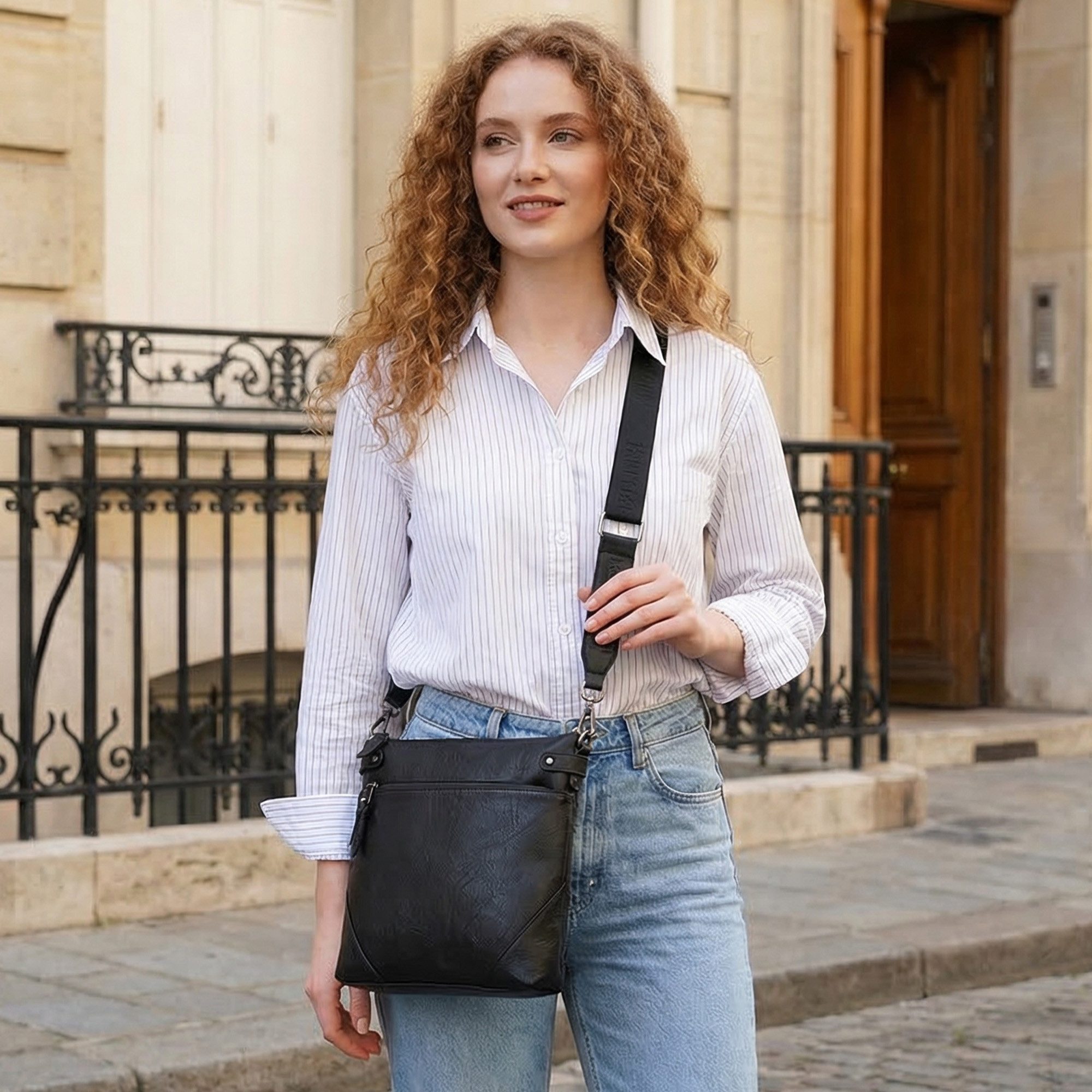 TANTOMI Umhängetasche Damen Schultertasche Mittelgroß mit Vielen Fächern Freizeit leicht, Damen Handtasche Henkeltasche Schultertasche Crossbody Bag