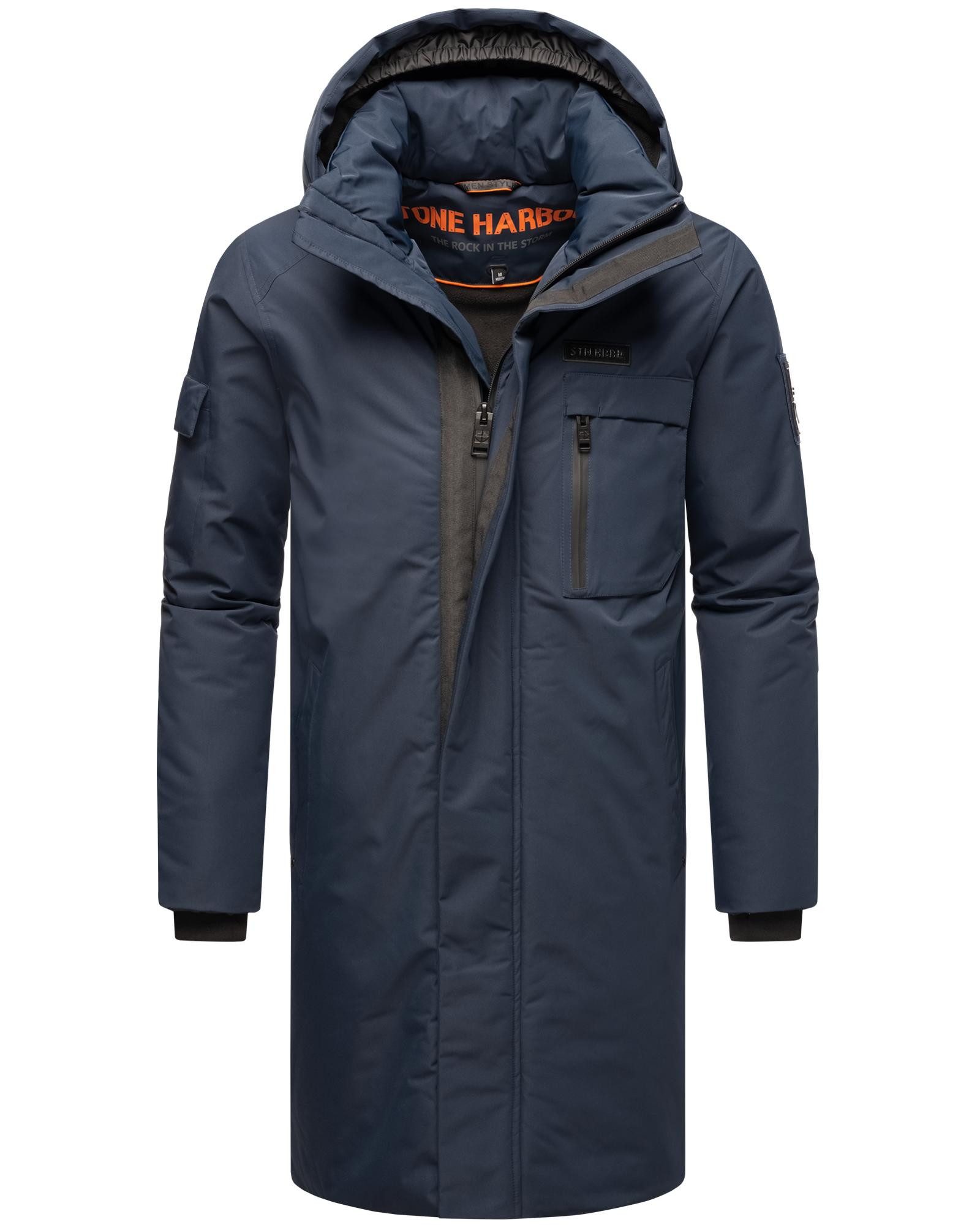 Stone Harbour Regenmantel Xandroo XX Langer Herren Wintermantel mit Kapuze