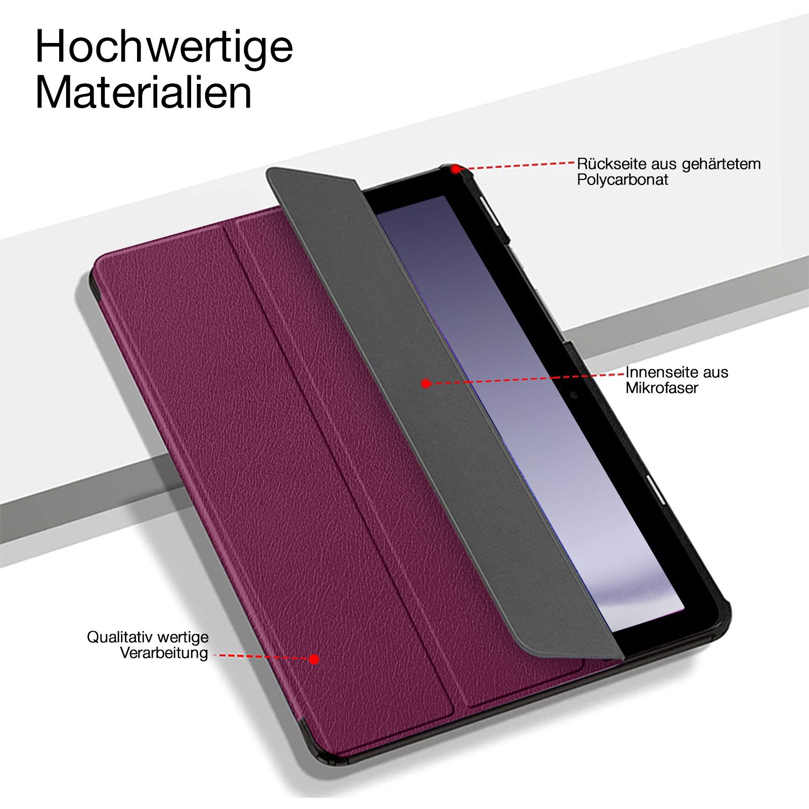 Tec-Expert Tablet-Hülle Tablet Cover Hülle für Samsung Galaxy Tab A11 8.7 2025 8.7 Zoll, 8.7", Schutzhülle Klapphülle Tasche Case