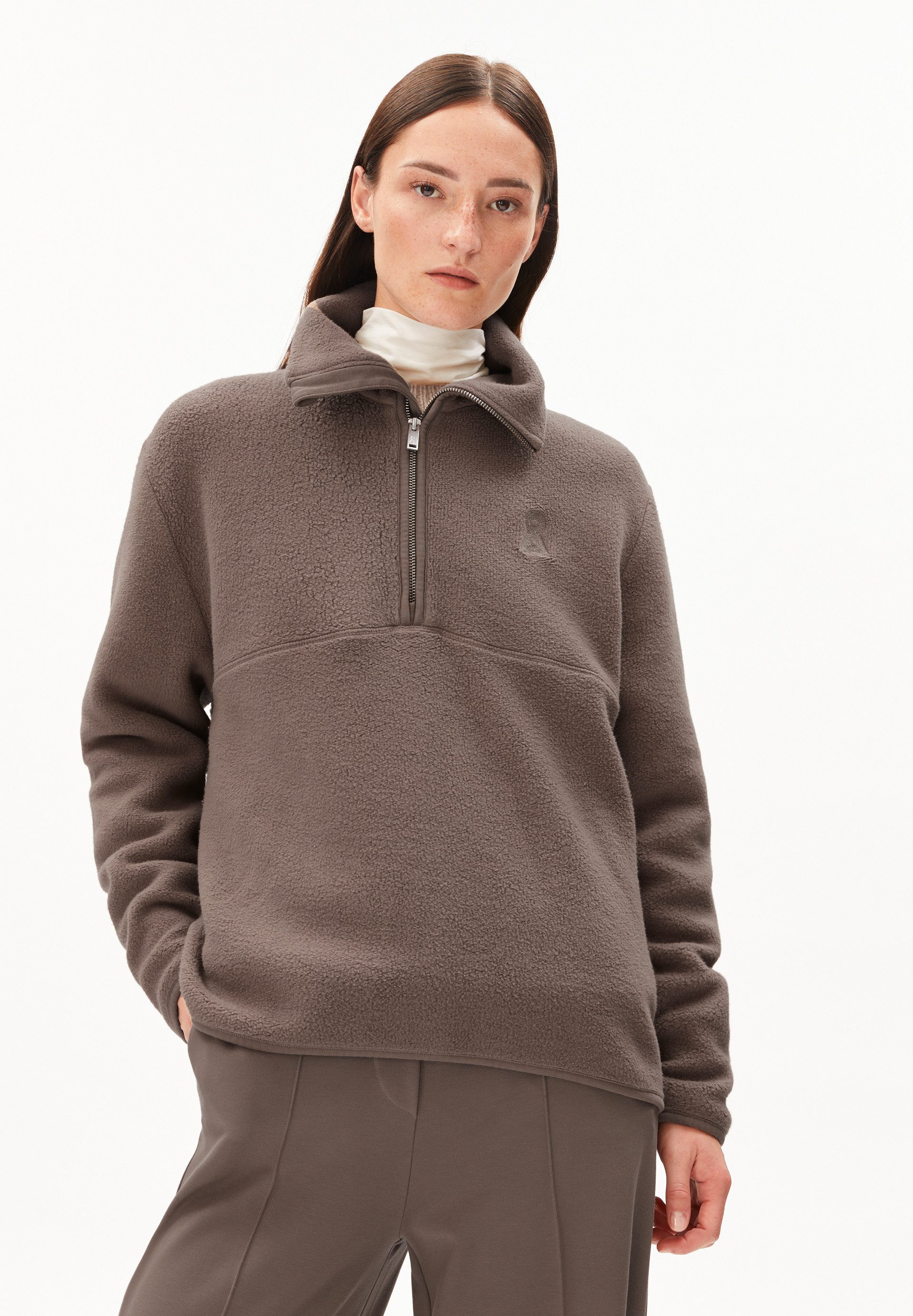 Armedangels Sweatshirt HAARLEENAA Fleece-Sweatshirt aus Bio-Baumwolle günstig online kaufen