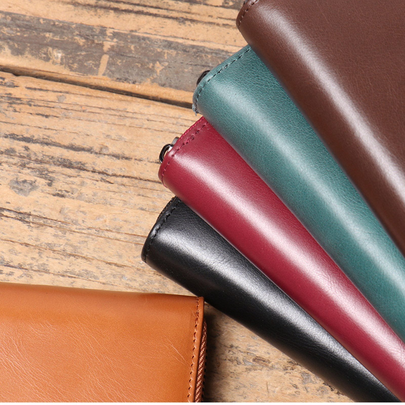 YUBRO-STUDIO Clutch Herren Leder Geldbörse RFID Schutz Langbörse Zip Rund