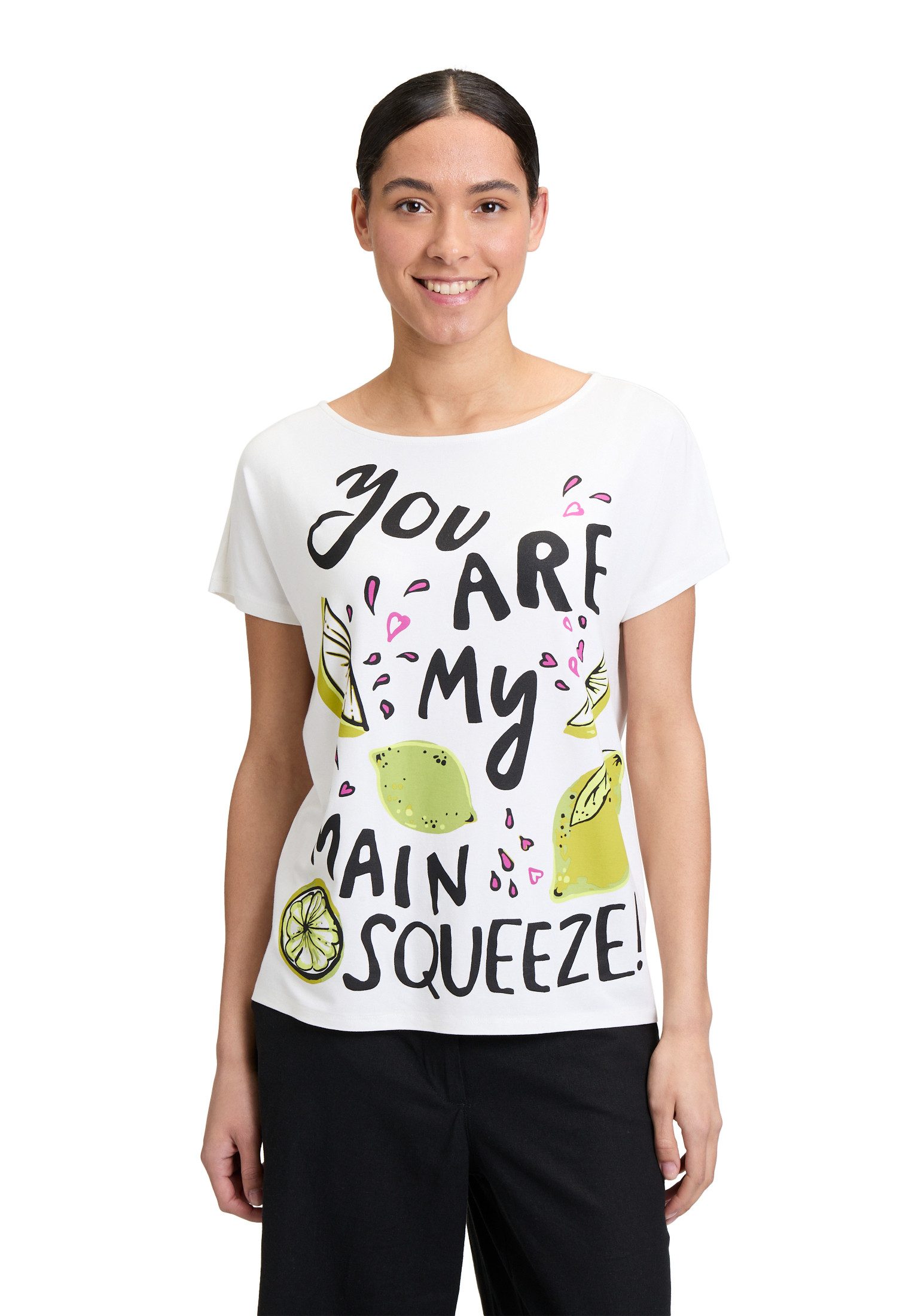 Kurzarmshirt Damen mit U-Boot-Ausschnitt