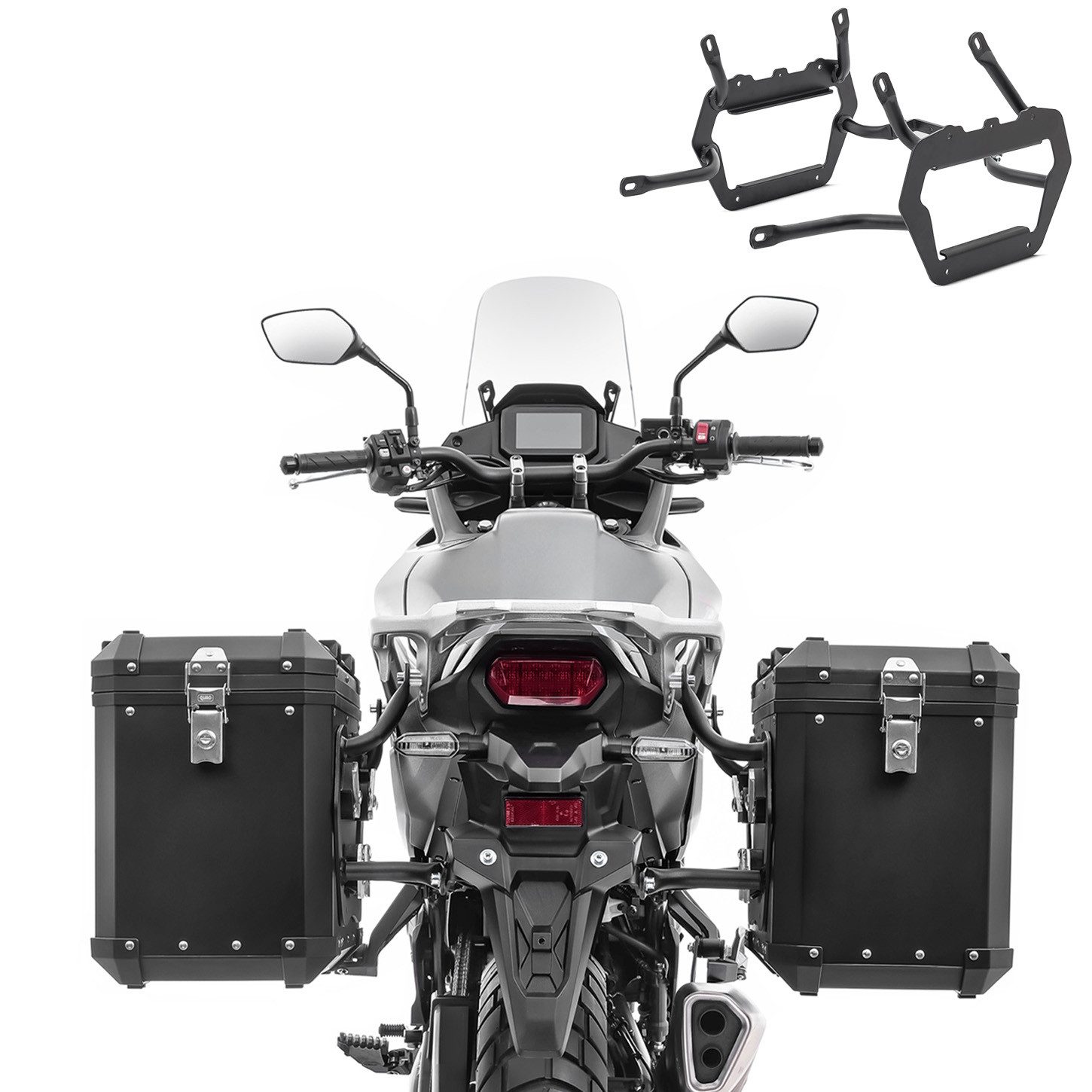Bagtecs Чемоданы Set Alukoffer 48L + Чемоданыträger passend für BMW F 800 GS 24-25 Alumin