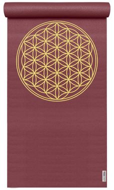 Yogistar Yogamatte Yogamatte Basic Flower of Life (Standard, 1-St., Standard), Yogamatte mit großem Aufdruck der Lebensblume.