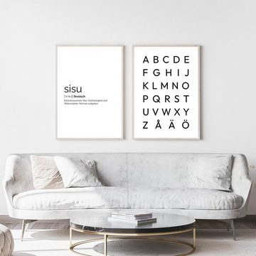 NORDIC WORDS Poster Sisu (Finnisch: Entschlossenheit)