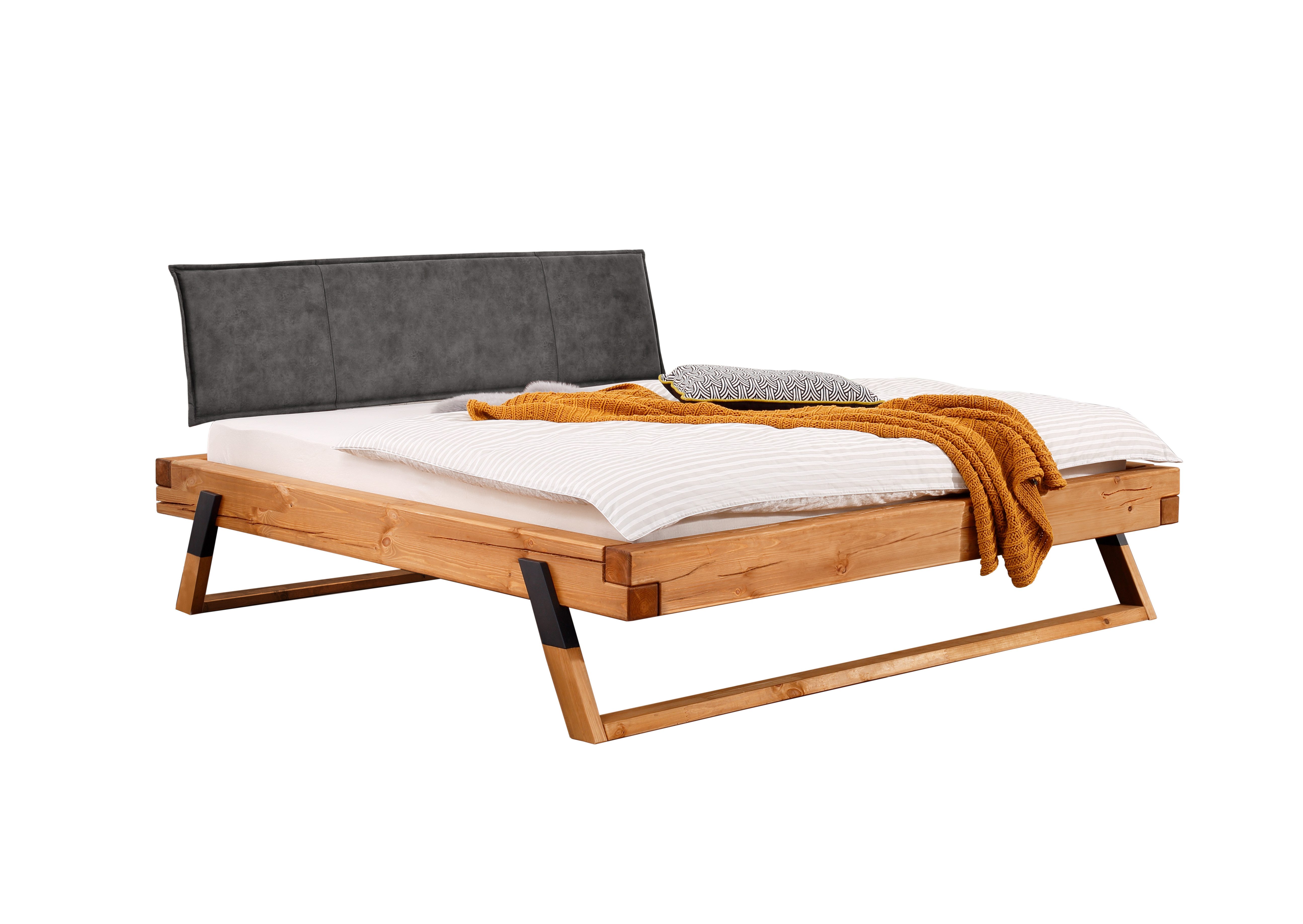Woodroom Massivholzbett Ypern (Liegefläche: 140 × 200, 160 × 200 und 200 × 200 cm), massive Kiefer eichefarbig geölt