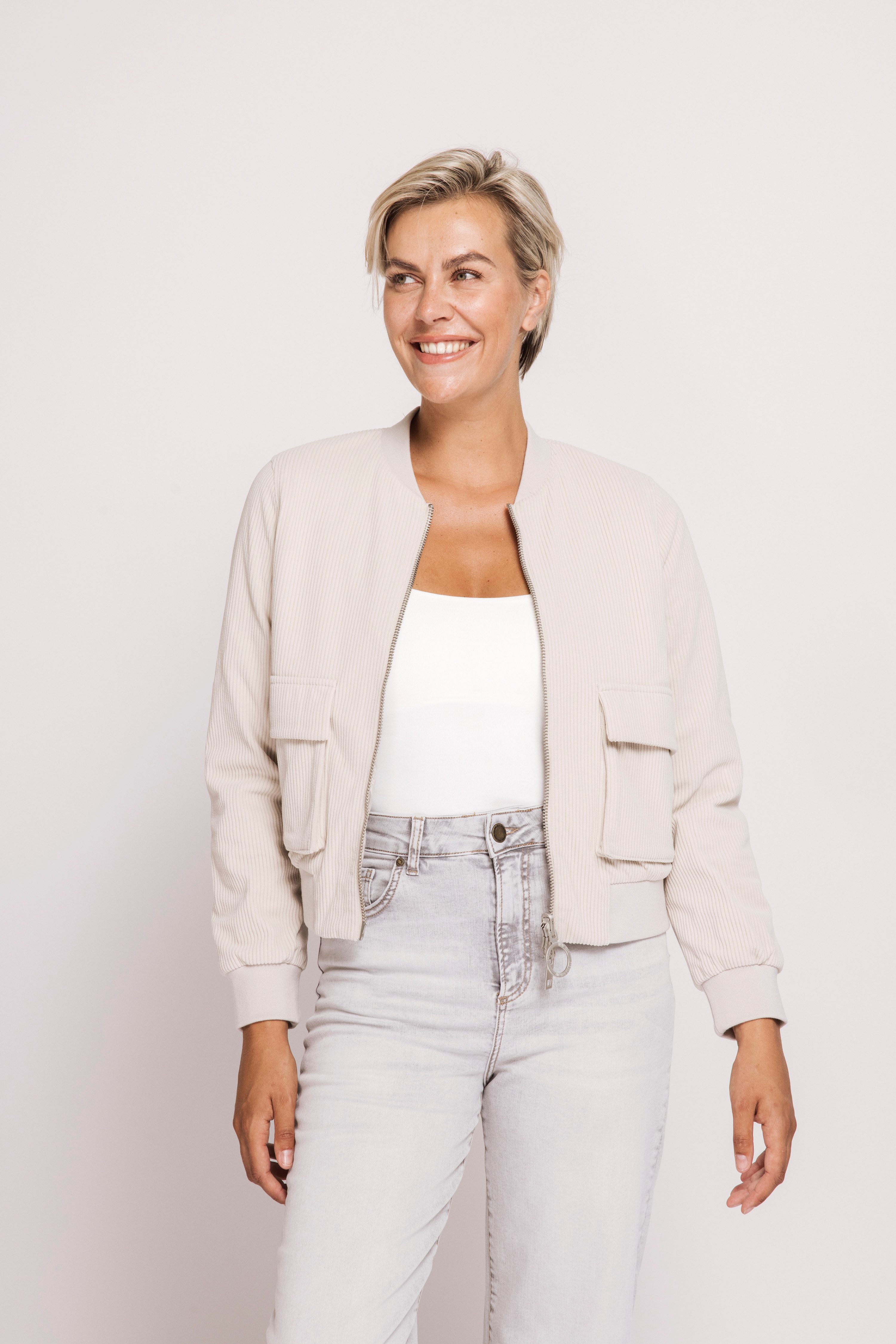 Zhrill Blouson ZHJULIE CORDUROY mit Cord und floralem Muster