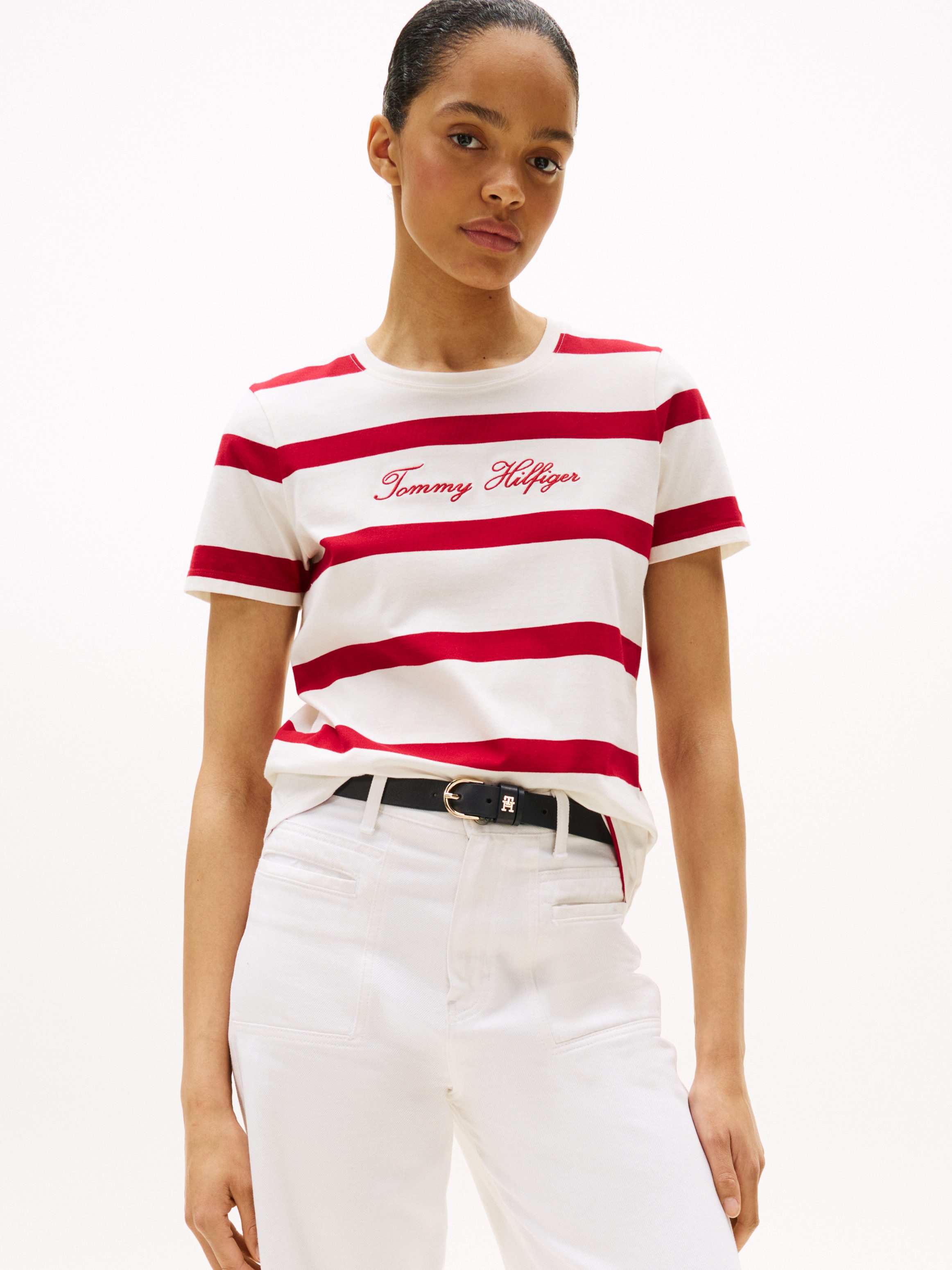 Tommy Hilfiger Kurzarmshirt SCRIPT REG C-NK günstig online kaufen