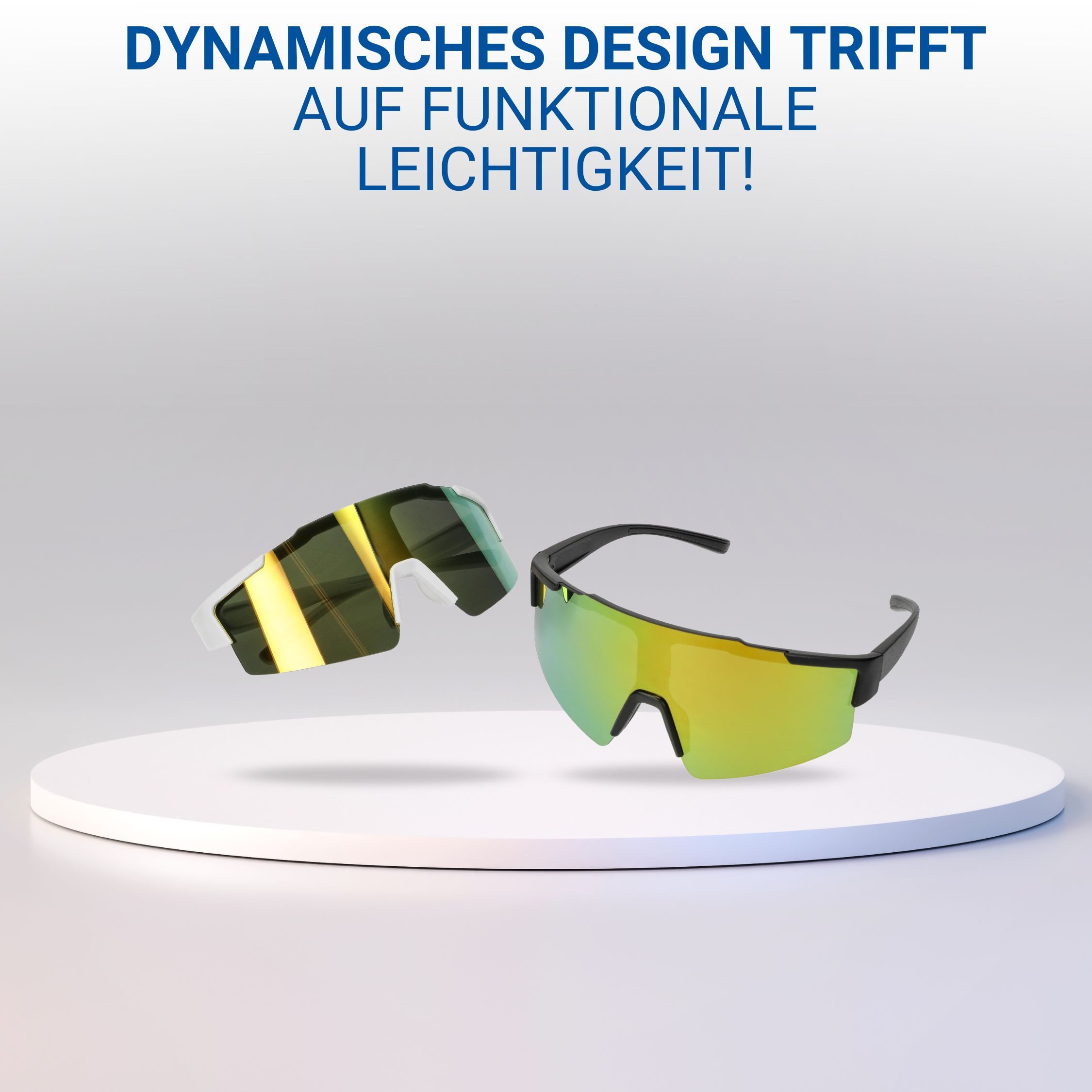 elasto Sonnenbrille Schnelle Brille mit verspiegelten Gläsern für Sport – Bild 5 von 5