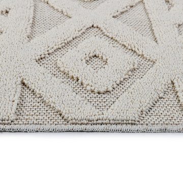 Teppich Askja, LeGer Home by Lena Gercke, rechteckig, Höhe: 18 mm, mit Woll-Look, Hoch-Tief Effekt, Teppich im Boho Stil