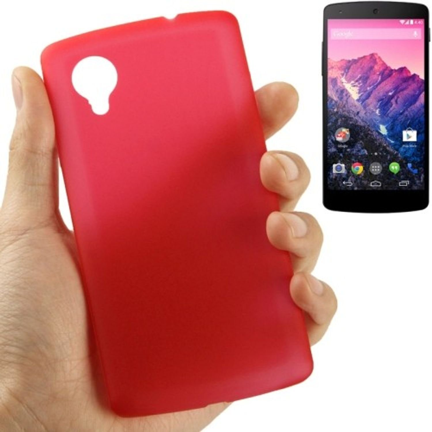 König Design Handyhülle LG Nexus 5, LG Nexus 5 Handyhülle Backcover Rot  online kaufen | OTTO