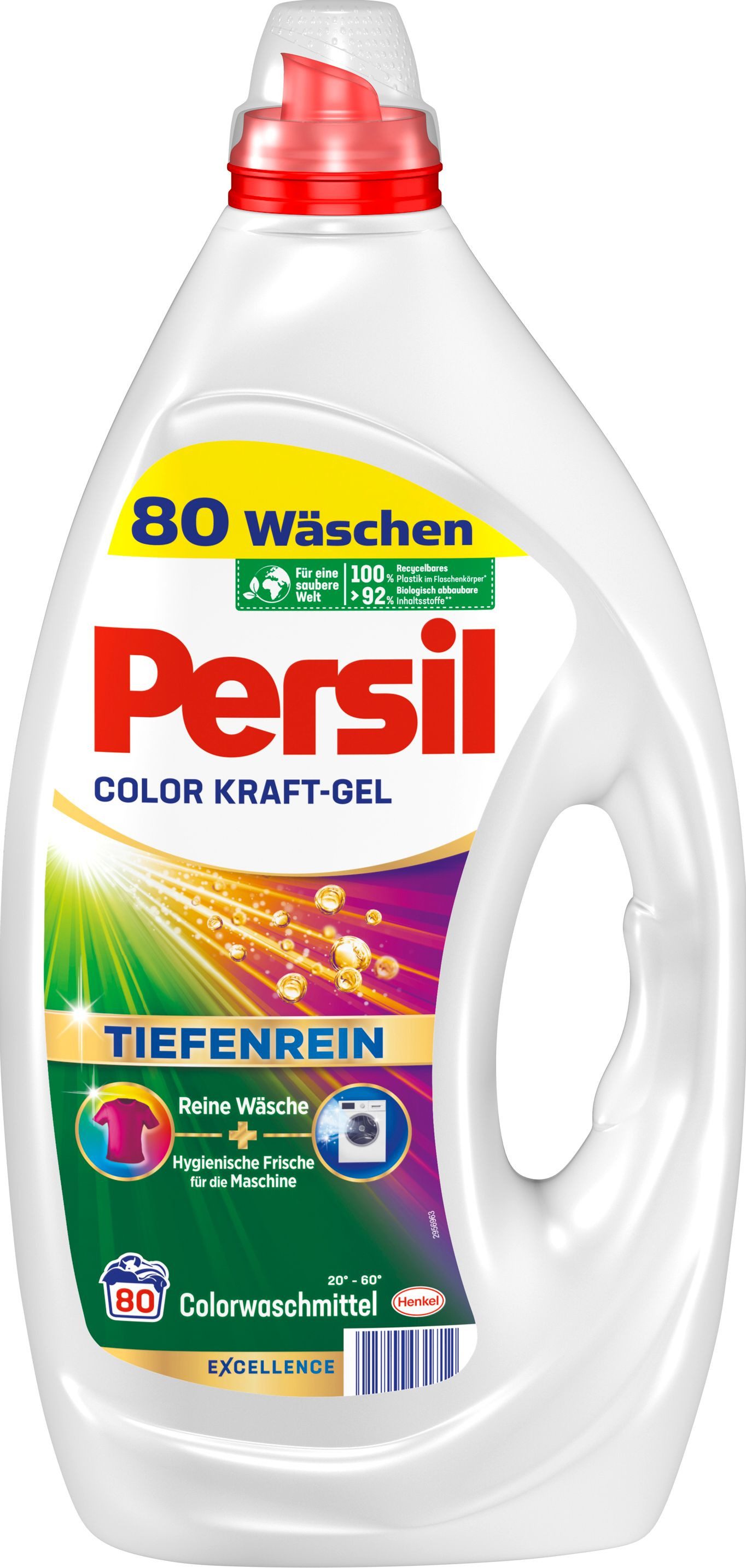 Persil Color Kraft Gel 80 WL Colorwaschmittel (Vorratsgröße, [1-St. Flüssigwaschmittel mit Tiefenrein Technologie)