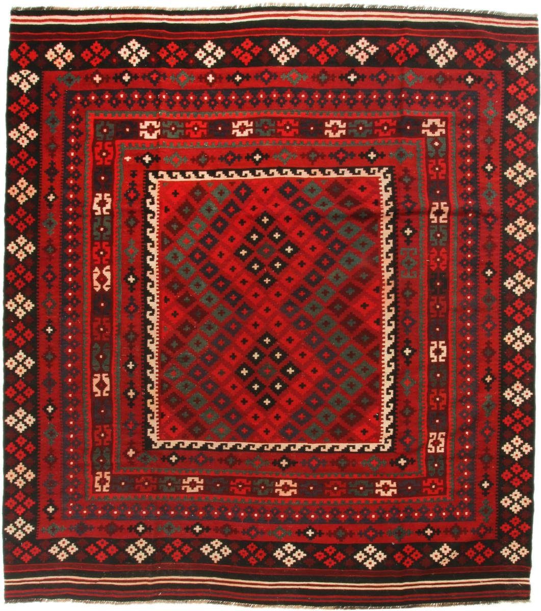 Orientteppich Kelim Afghan Antik 252x282 Handgewebter Orientteppich, Nain Trading, rechteckig, Höhe: 3 mm