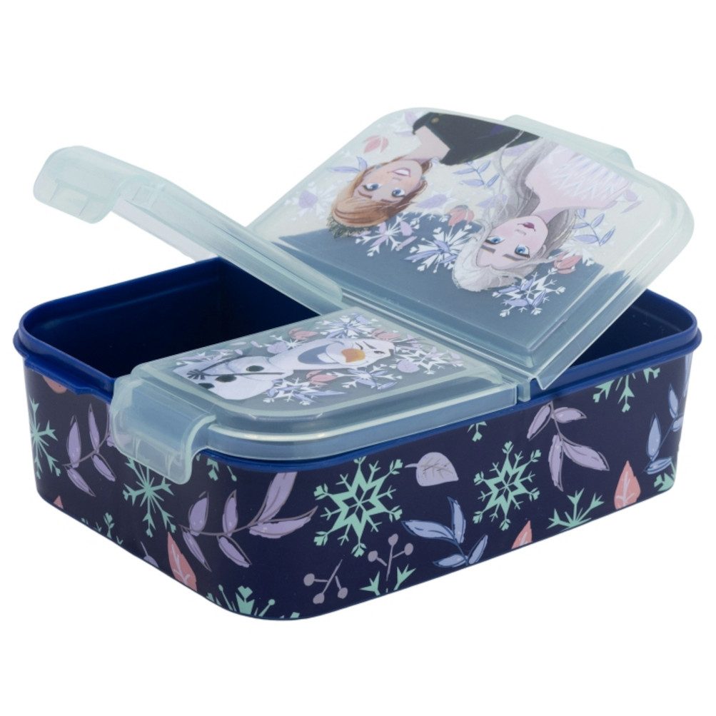 Stor Lunchbox Kinder Brotdose mit Unterteilung 3 Fächer Brotbox Brotbüchse, Kunststoff, (1-tlg), Stitch
