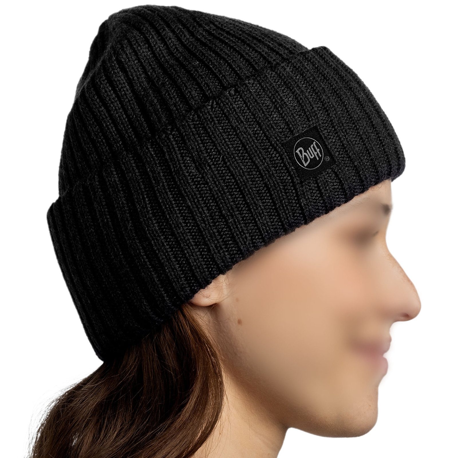 Buff Strickmütze Knitted Beanie Erviny mit breitem Umschlag