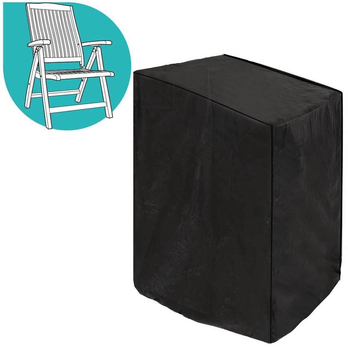 Bigbuy GartenmöbelSchutzhülle Schutzhülle Sessel Schwarz PVC 89 x 76 x