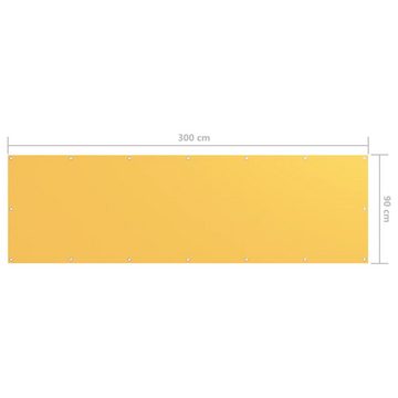 furnicato Sonnenschirm Balkon-Sichtschutz Gelb 90x300 cm Oxford-Gewebe