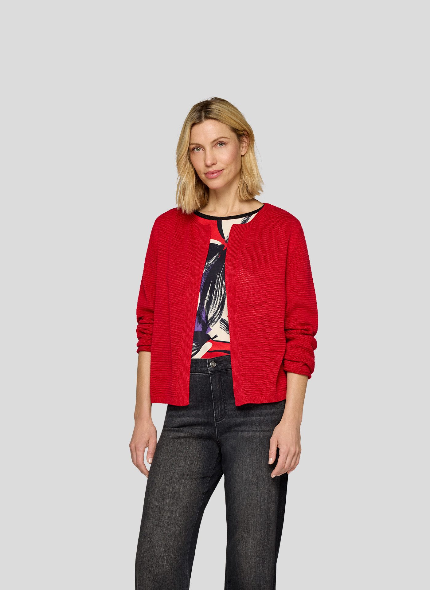 Rabe Strickjacke Strickjacke Mohn günstig online kaufen