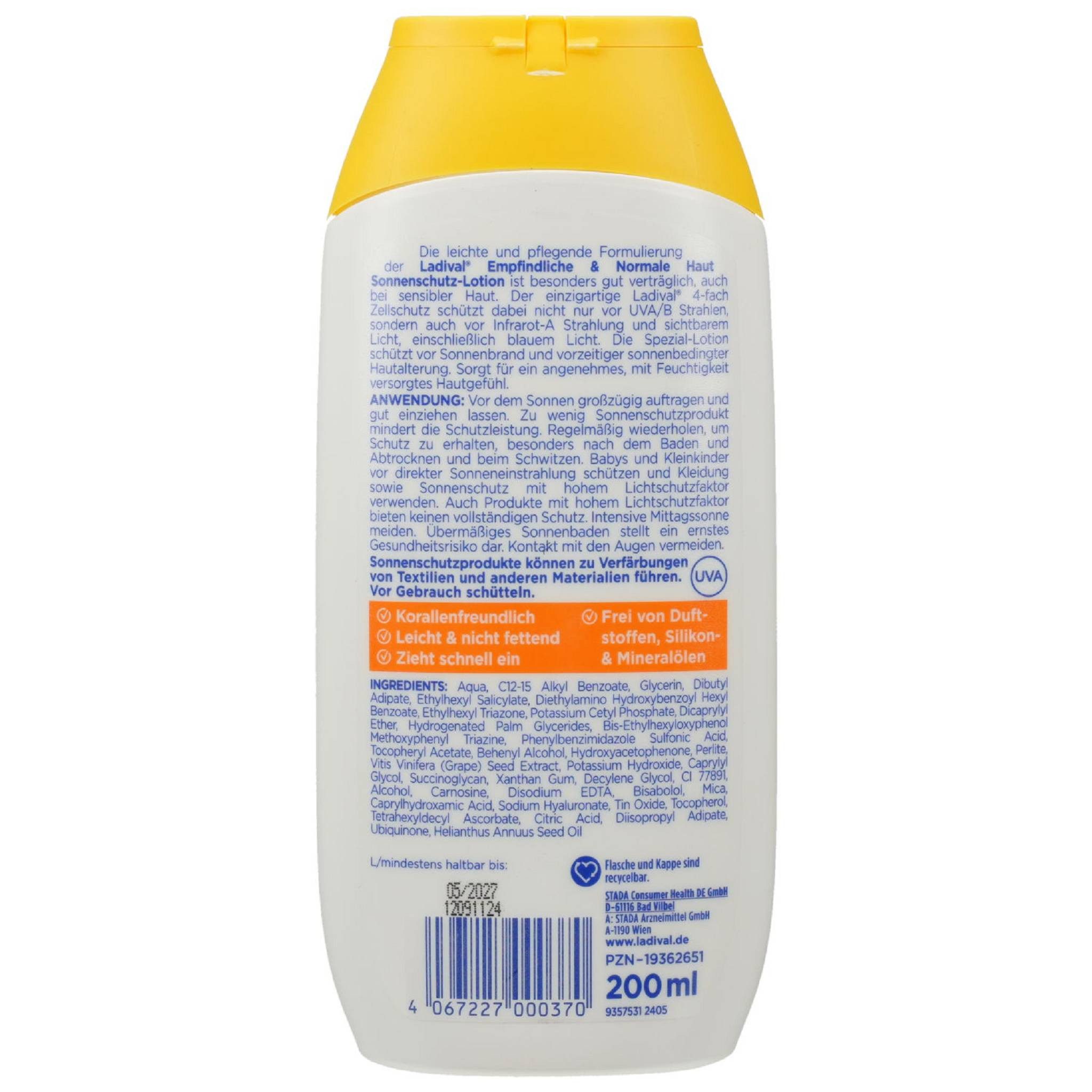 Ladival Sonnenschutzcreme LADIVAL empfindliche & normale Haut Lotion LSF 30