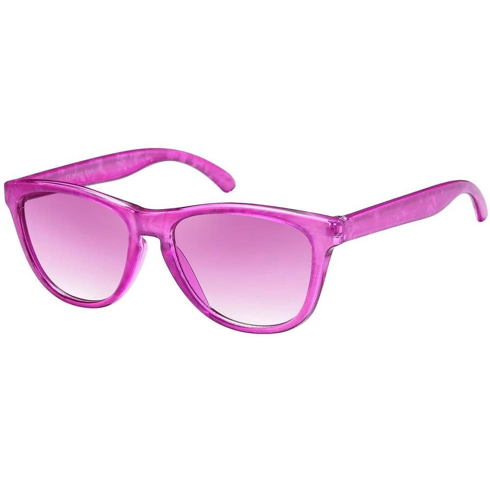 BEZLIT Eyewear Retrosonnenbrille Mädchen Kinder Sonnenbrille (1-St) mit durchsichtigen Bügel Lila