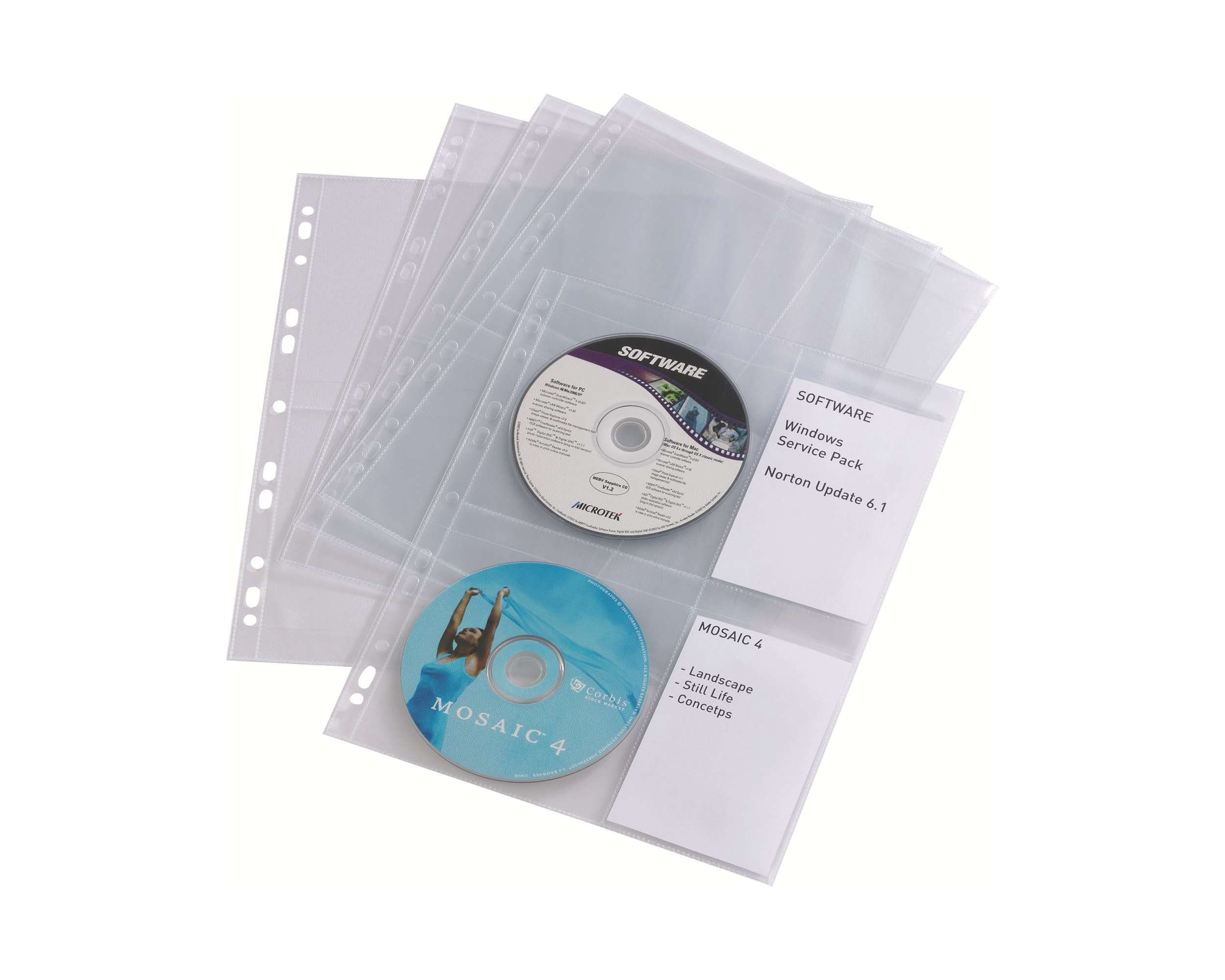DURABLE Laptoptasche CD/DVD-Hüllen mit Einschubfächern 5238-19 Transparent  4 CDs/DVDs