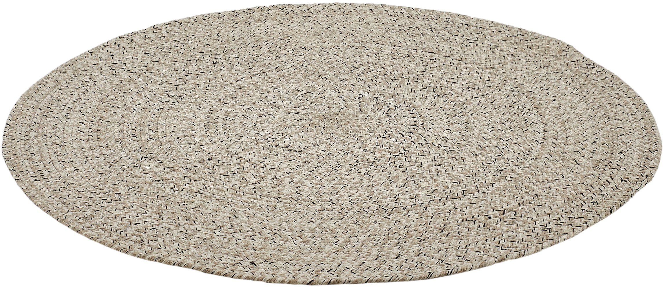 Teppich Varberg, LUXOR living, rund, Höhe: 5 mm, Handweb Teppich, meliert, reine Baumwolle, handgewebt