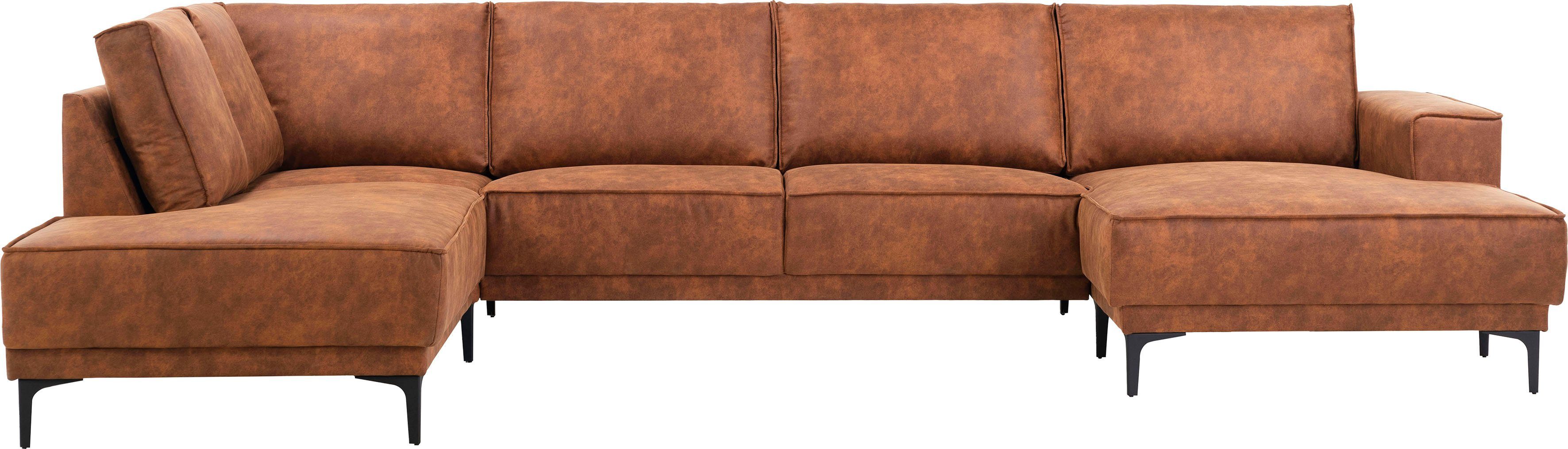 Places of Style Wohnlandschaft "XXL Sofa Oland, Struktur, Flachgewebe, Luxu günstig online kaufen