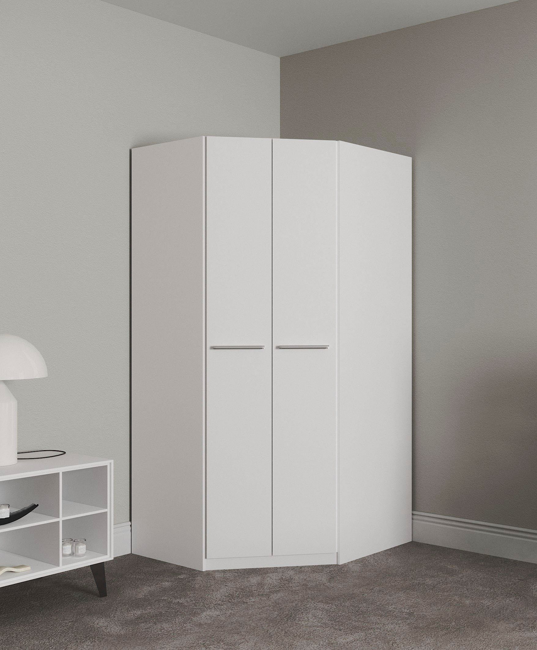 priess Eckkleiderschrank Barcelona Kleiderschrank Ecklösung Raumwunder in 2 Tiefen Schrank Eckschrank Garderobe – Bild 4 von 5