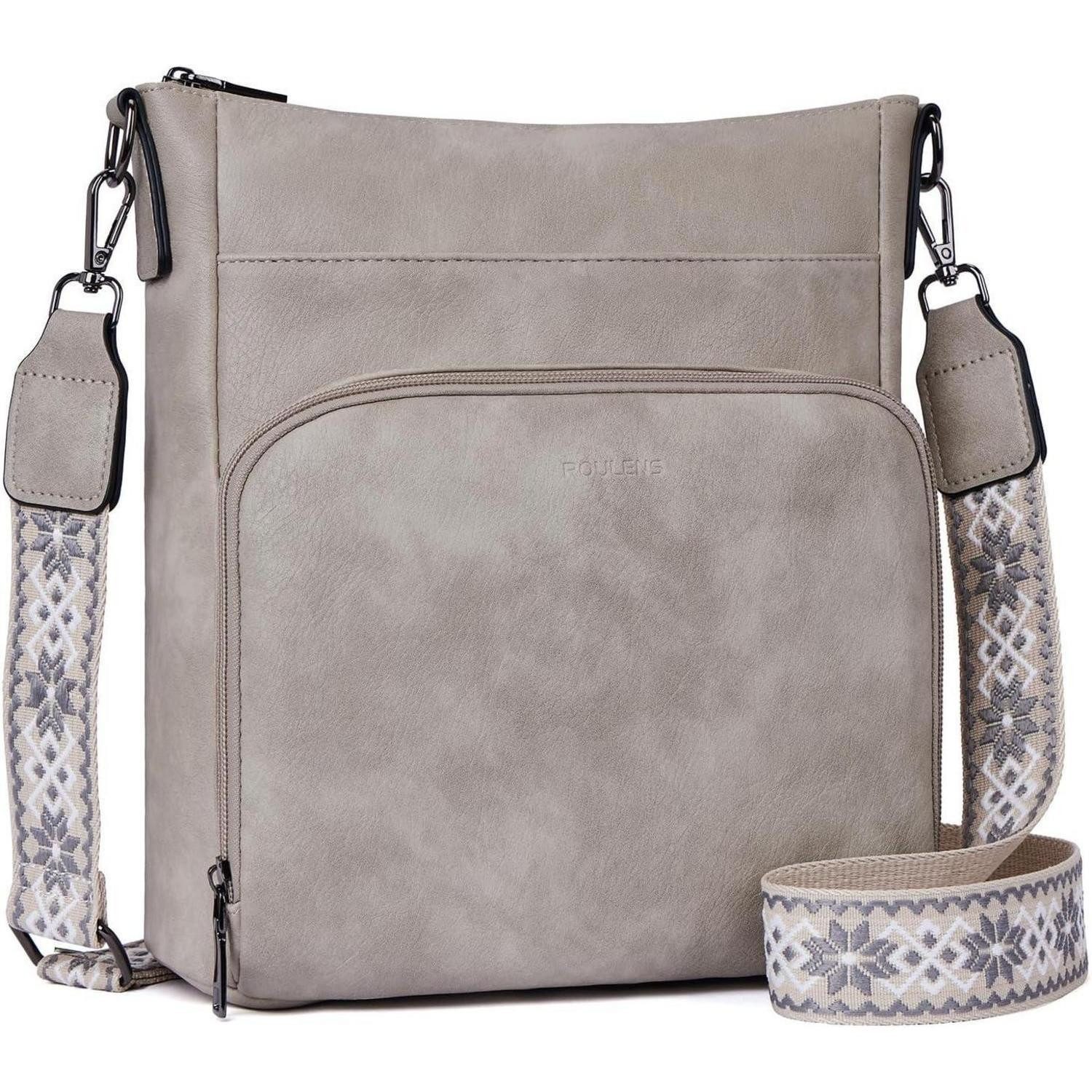 Umhängetasche Damen Umhängetasche Crossbody Vegan Leder Schulterhandtasche leicht