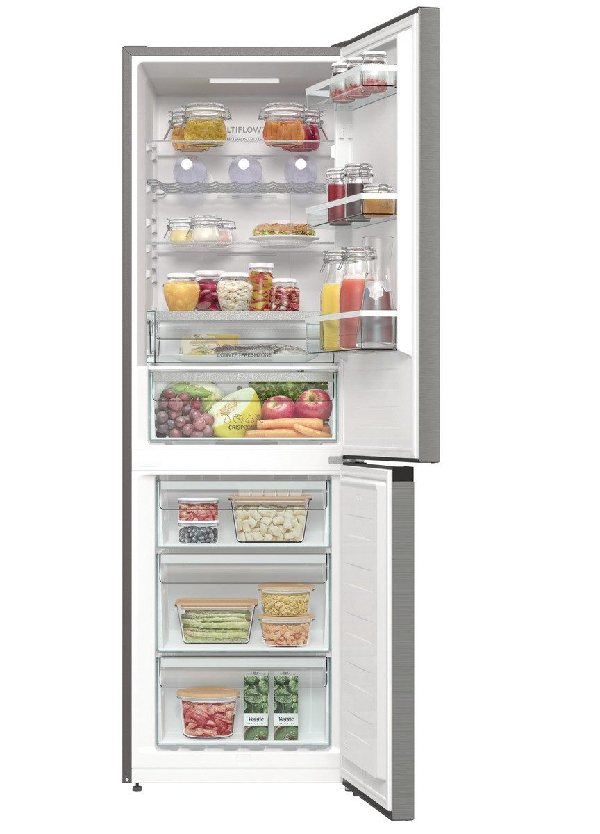 GORENJE Kühl-/Gefrierkombination NRK619C61X4OT, 185 cm hoch, 60 cm breit, AdaptTech - des Gerät passt sich Ihren Bediengewohnheiten an