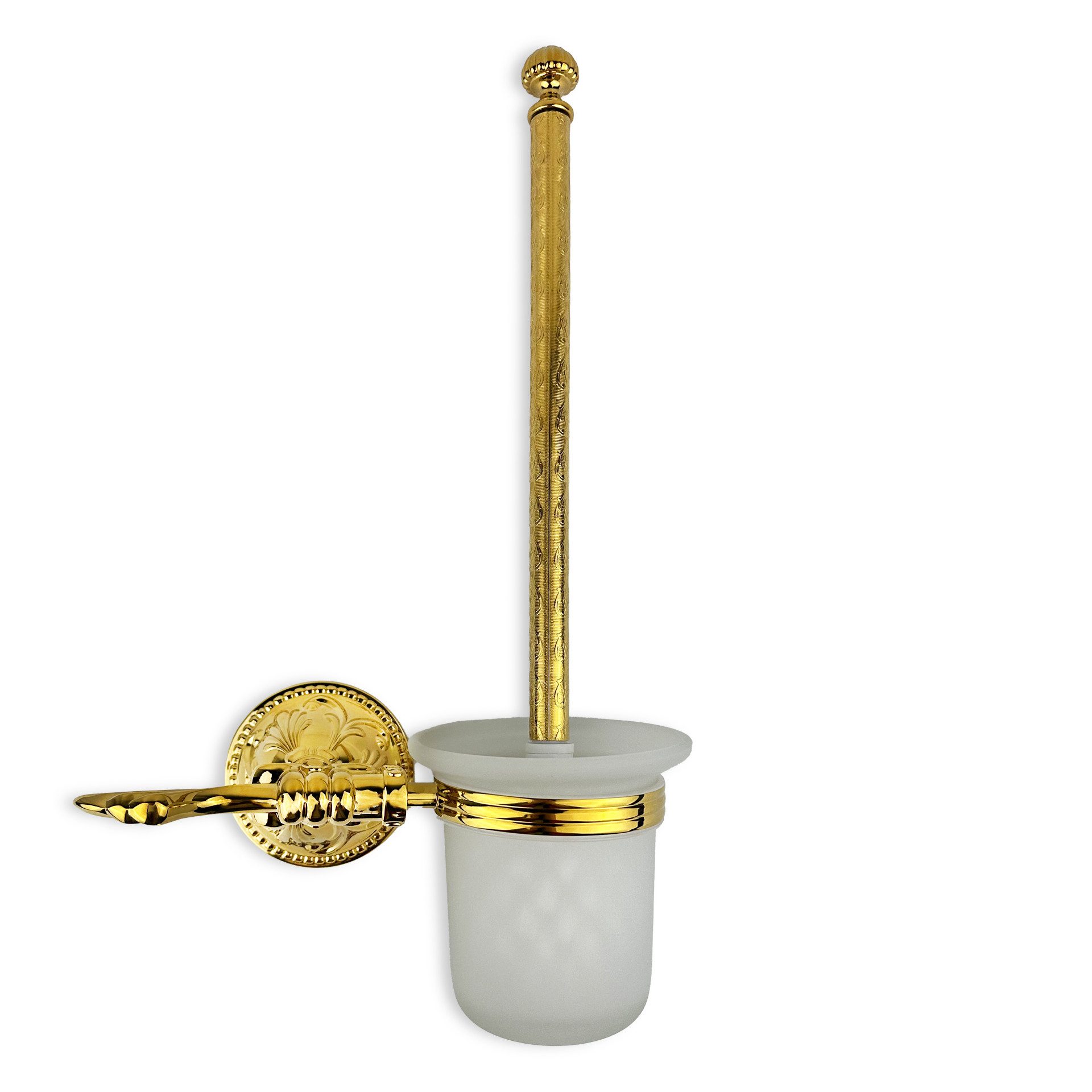 Belle Arti WC-Reinigungsbürste WC-Reinigungsbürste WC Bürste Toilettenbürste mit Halter Set Messing, Fliesen, (Badgarnitatur), Klobürstenhalter WC-Bürstenhalter Toilettenbürstenhalter Glas Halter