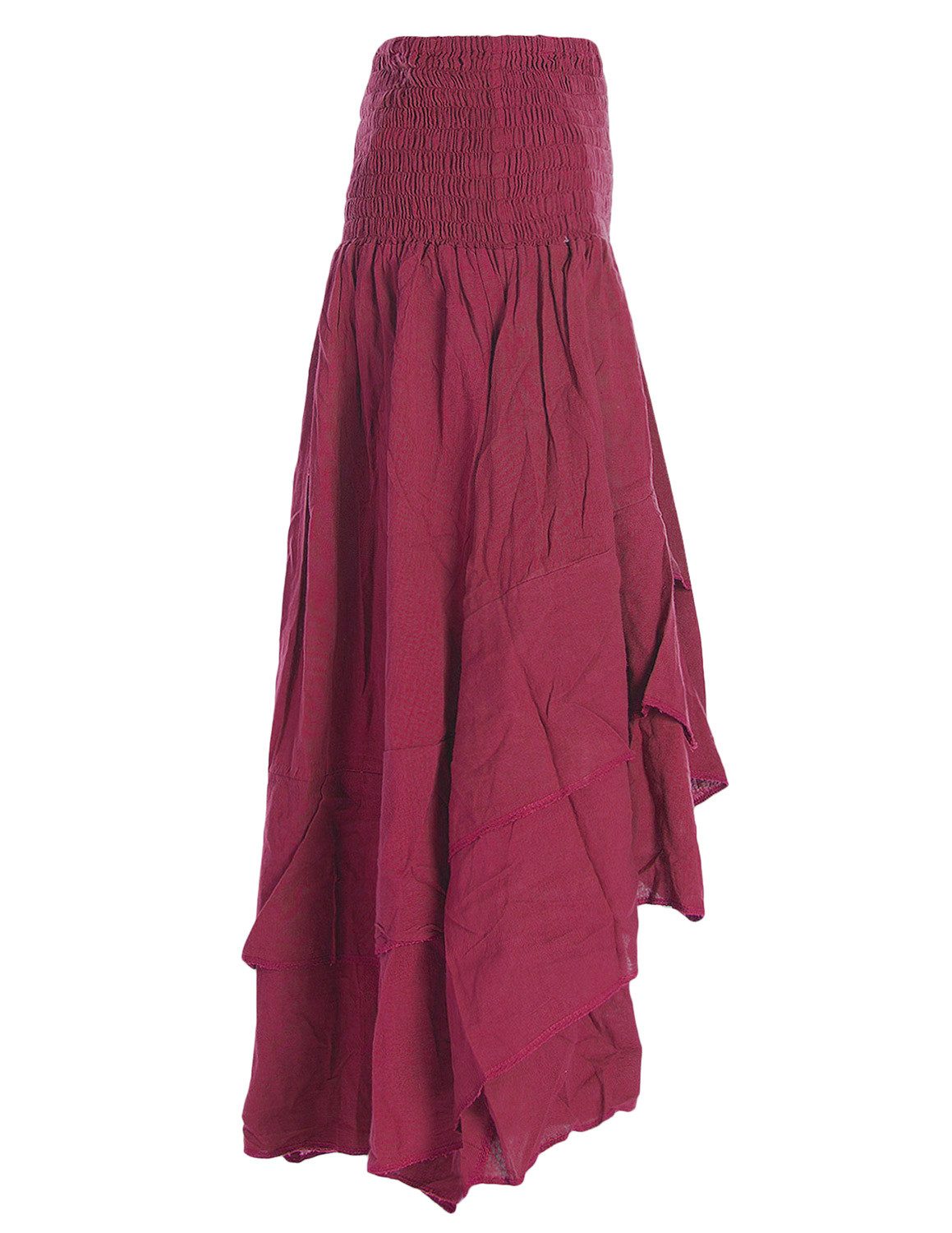 Vishes Sommerkleid 2in1 Kleid-Rock Damen Sommer-Kleid Spagetti-Träger Hippie-Rock Elfen, Casual Style