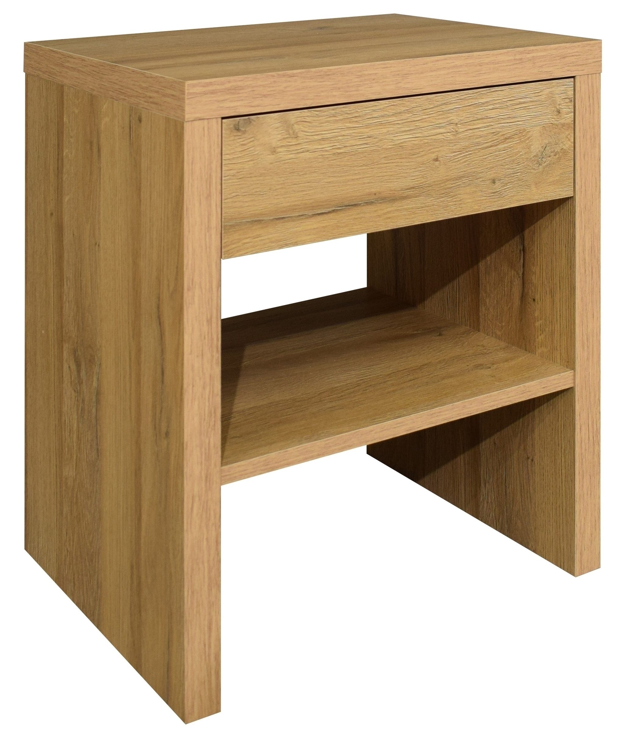 Mäusbacher Nachtkommode Beistelltisch, 1 Schublade, Eiche sanremo hell - 44x52x36 (BxHxT)