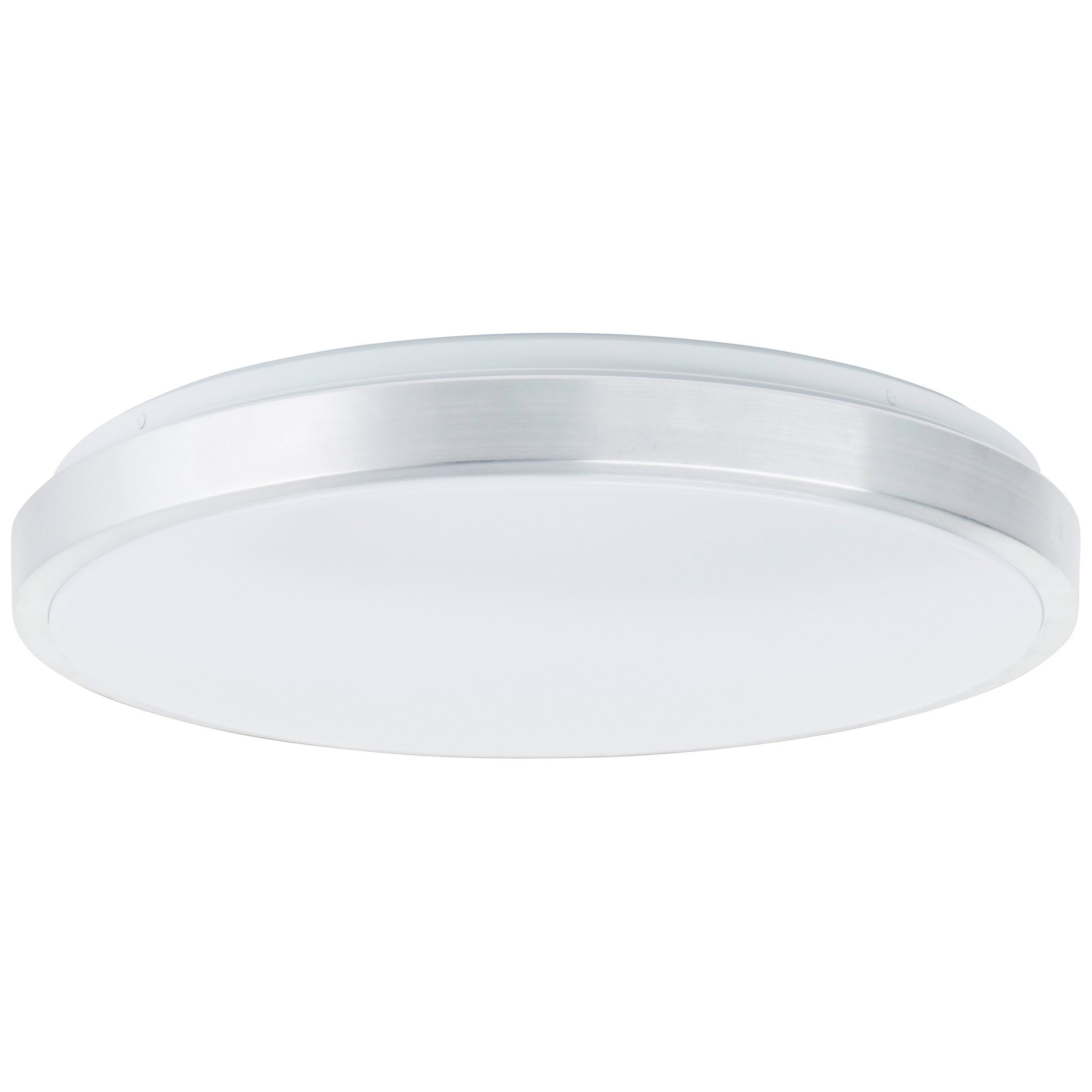 BreLight LED Wandleuchte Livius, CCT - über Fernbedienung, Dimmfunktion, Nachtlichtfunktion, Timerfunktion, LED fest integriert, warmweiß - kaltweiß, D 49 cm, 3800 lm, 3000-6500 K, CCT, dimmbar, nickelfarben