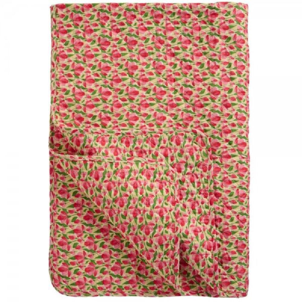 Wohndecke Ib Laursen Quilt Decke Tagesdecke mit roten und rosa Blumen, Ib L günstig online kaufen
