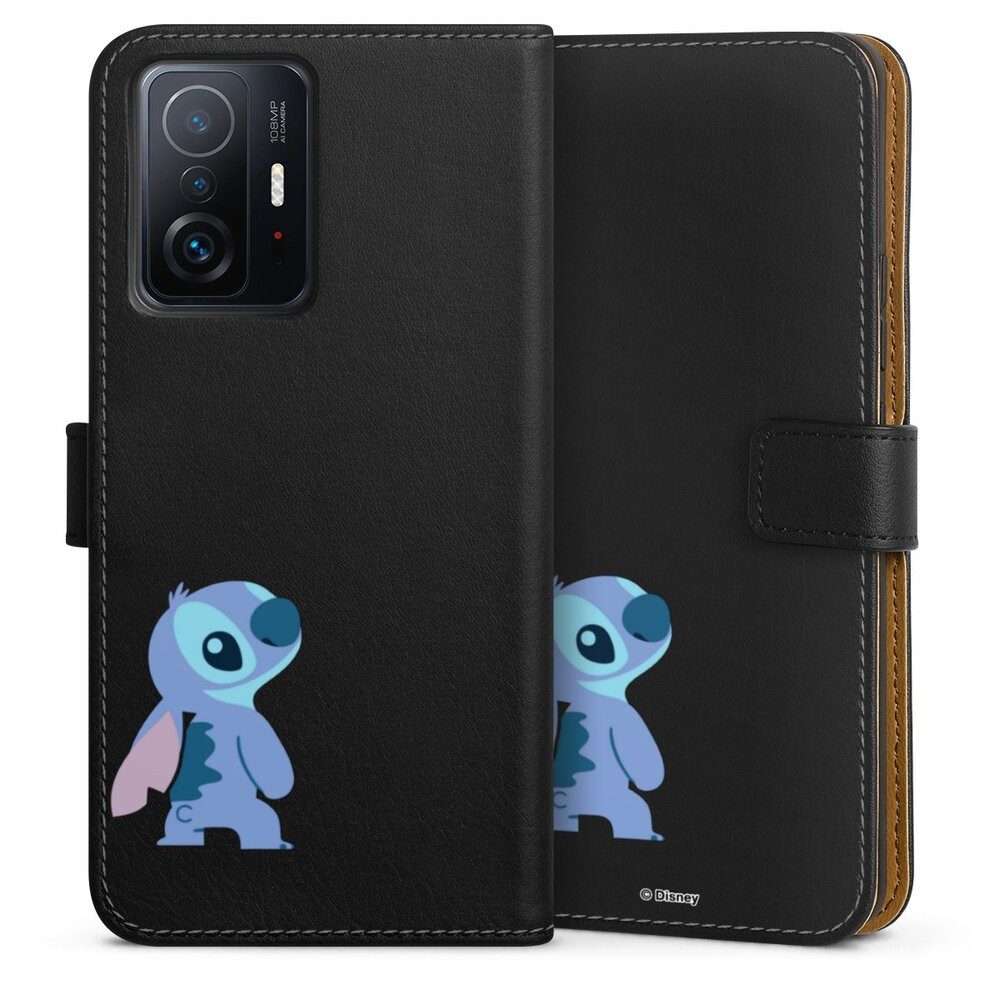 DeinDesign Handyhülle Lilo & Stitch Fanartikel Disney Stitch Smiling, Xiaomi 11T Pro 5G Hülle Flip Case Klapphülle Handytasche Leder