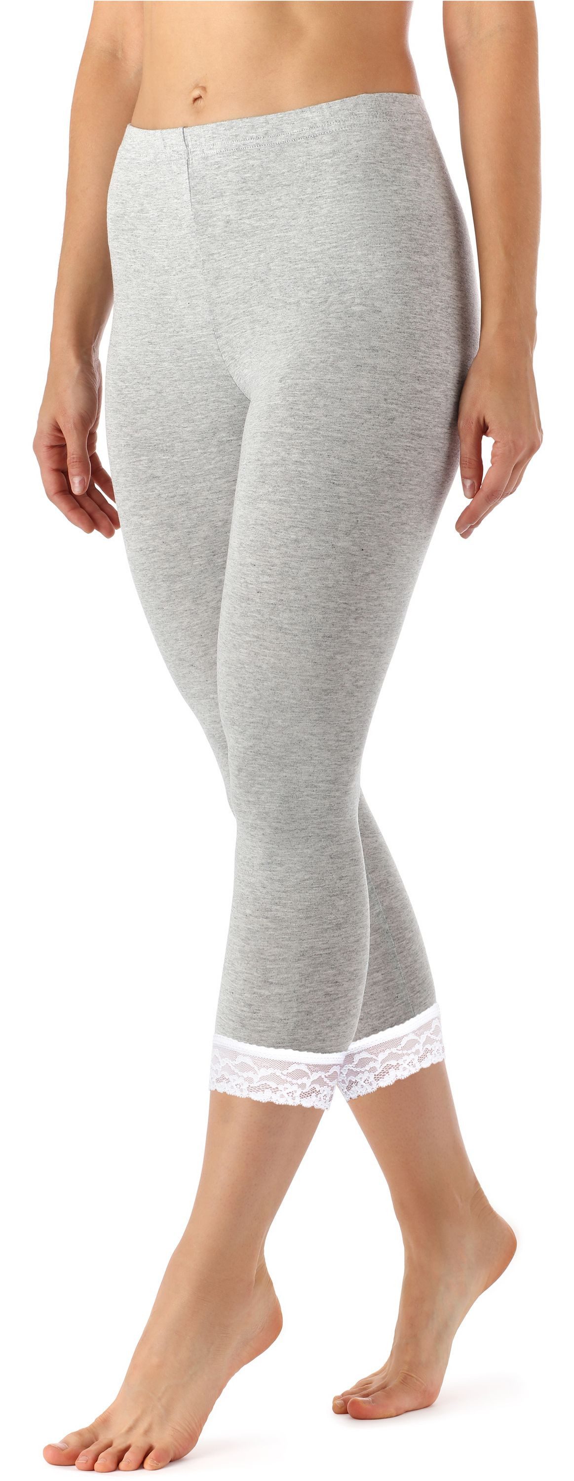 Merry Style Leggings Damen 3/4 Capri Hose MS10-290 (1-tlg) elastischer Bund