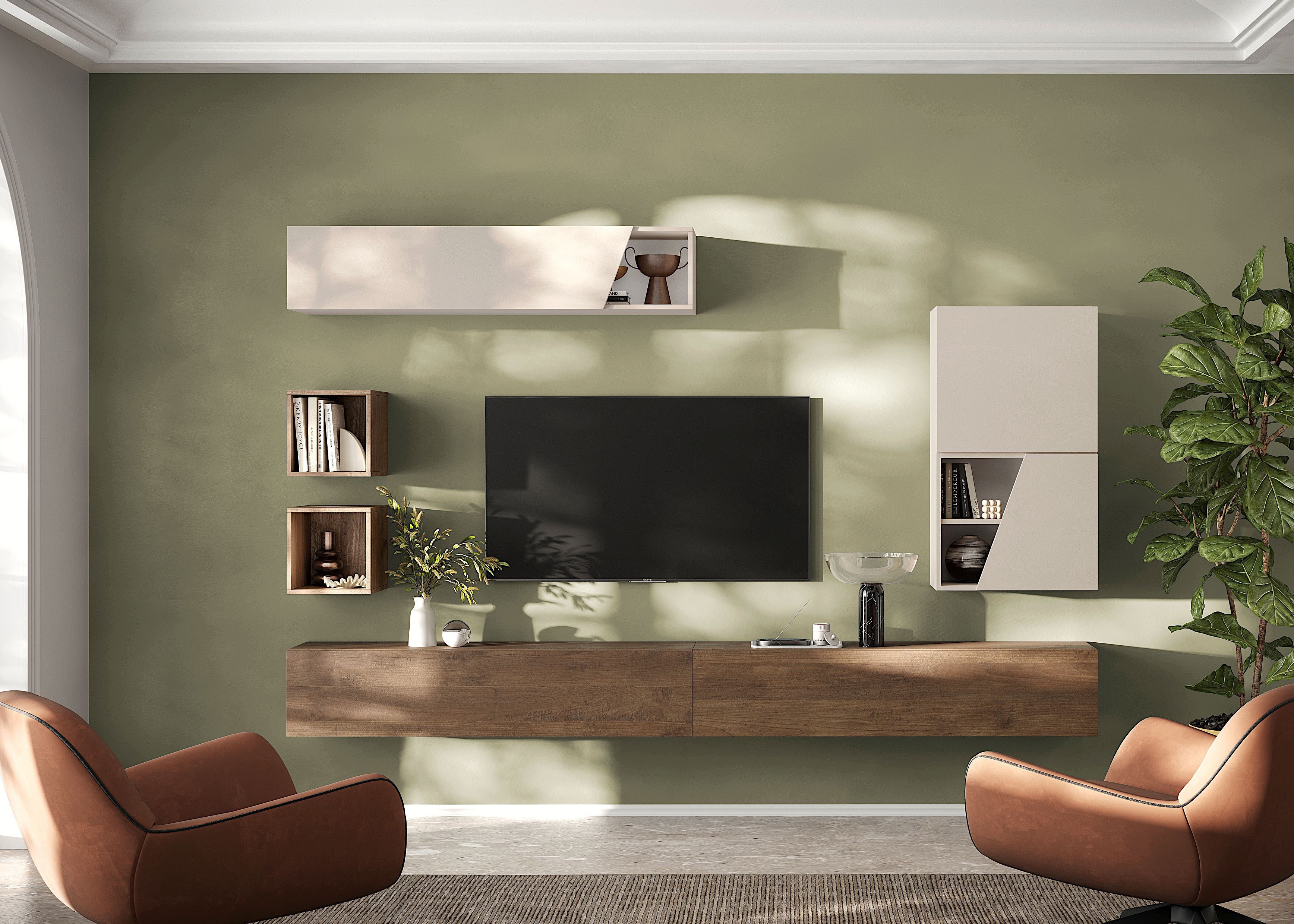 INOSIGN Wohnwand Infinity, 6tlg. Breite 276 cm, moderne Mediawand, (6-St), günstig online kaufen