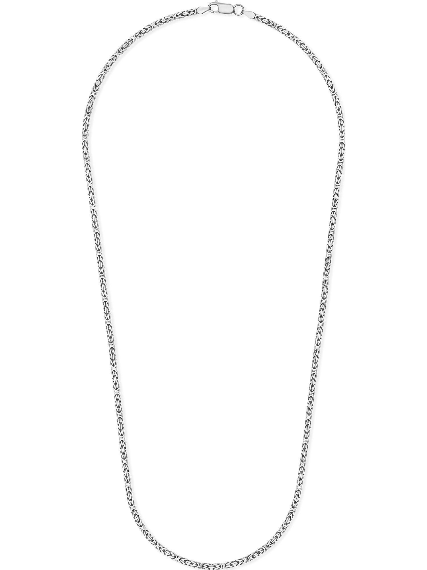 CHRIST Collier CHRIST Herren-Kette 925er Silber, Maßangaben: Länge: 55 cm,  Breite: 0,25 cm, Stärke: 2,5 mm