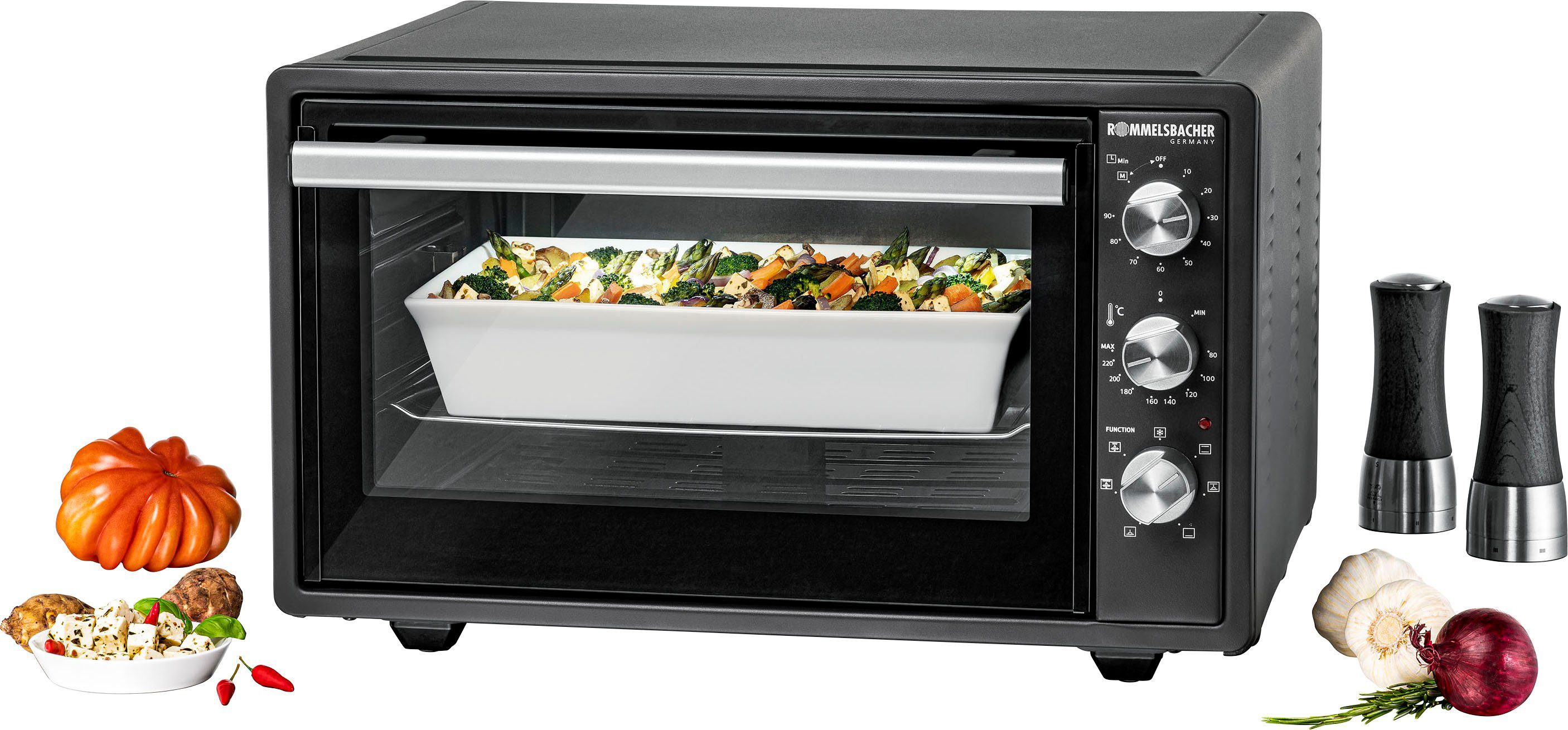 Rommelsbacher Minibackofen BG 1620 Multitalent OFEN MULTI- - Das & DER vielseitig leistungsstark