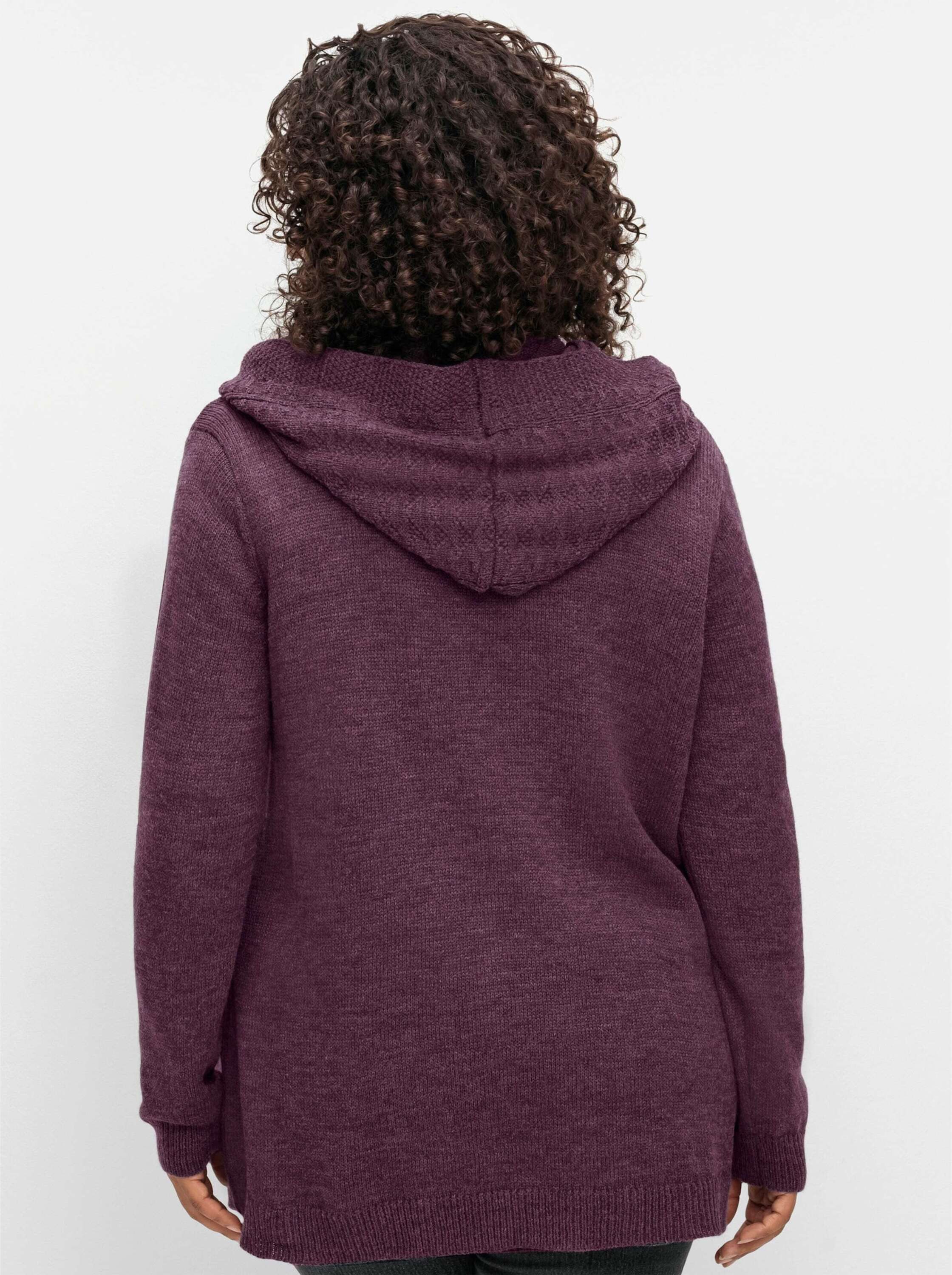sheego by Joe Browns Strickjacke Cardigan Langarm mit Kapuze und Knopfverschluss – Bild 2 von 5
