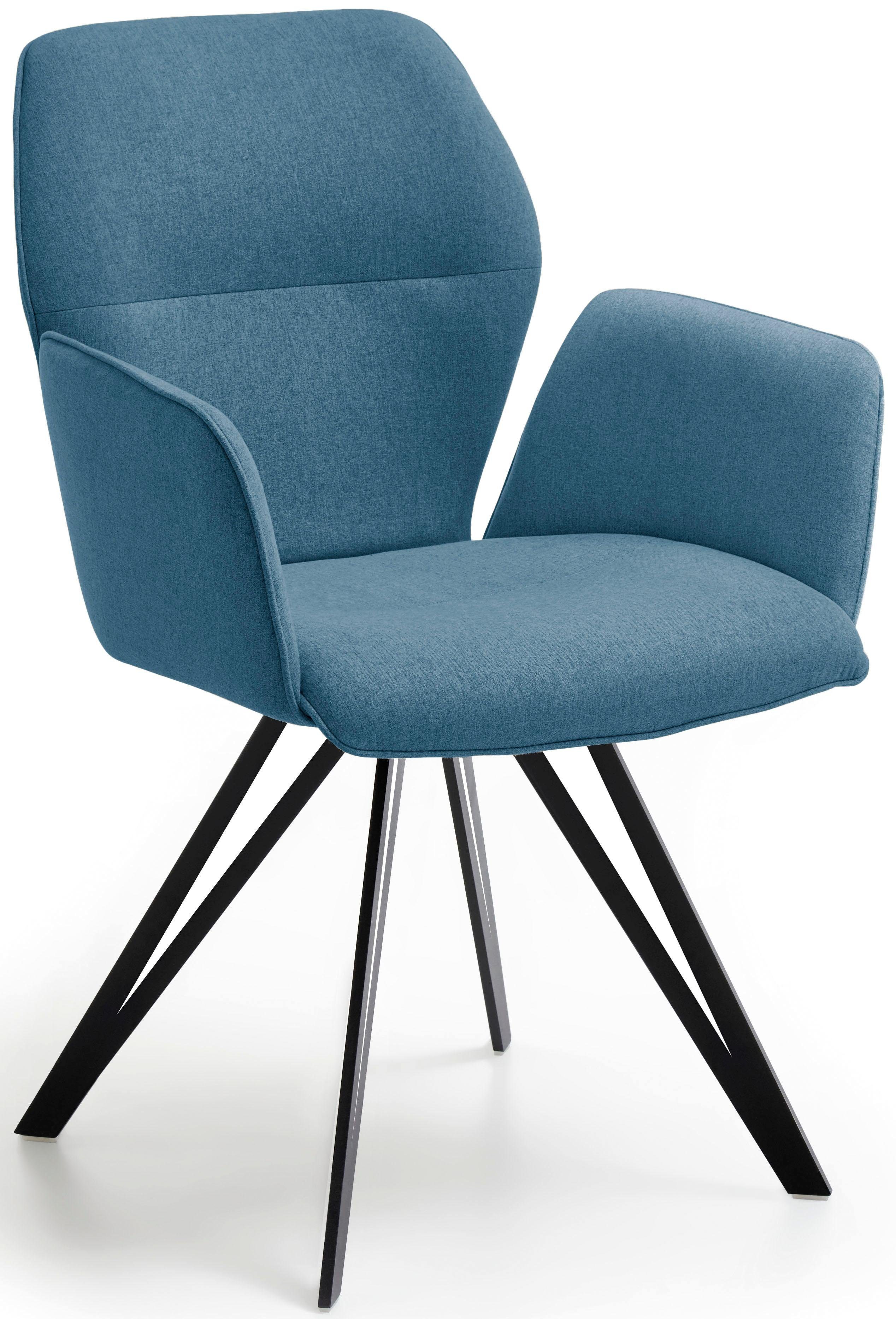 NIEHOFF SITZMÖBEL Armlehnstuhl Merlot 1132-04, Gestell aus schwarzem Eisen, 2er Set