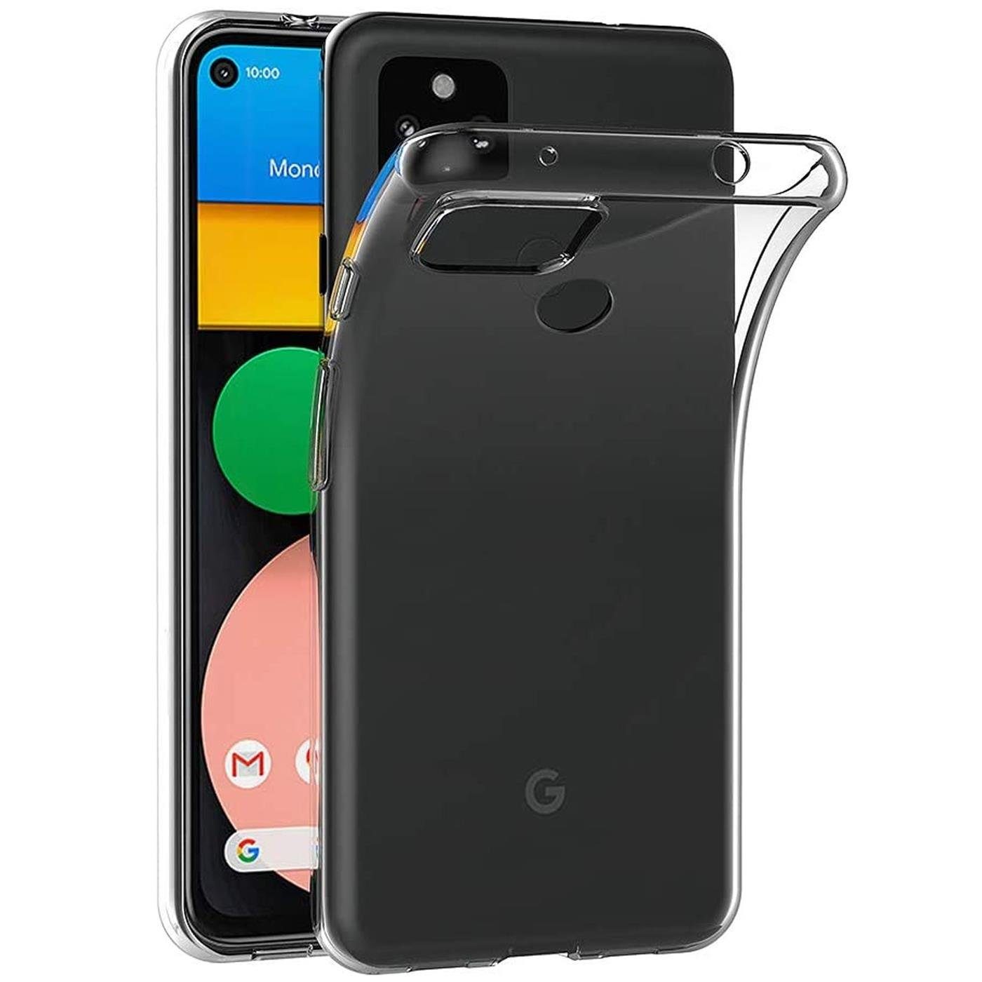 CoolGadget Handyhülle Transparent Ultra Slim Case für Google Pixel 4a 5,81 Zoll, Silikon Hülle Dünne Schutzhülle für Pixel 4a Hülle